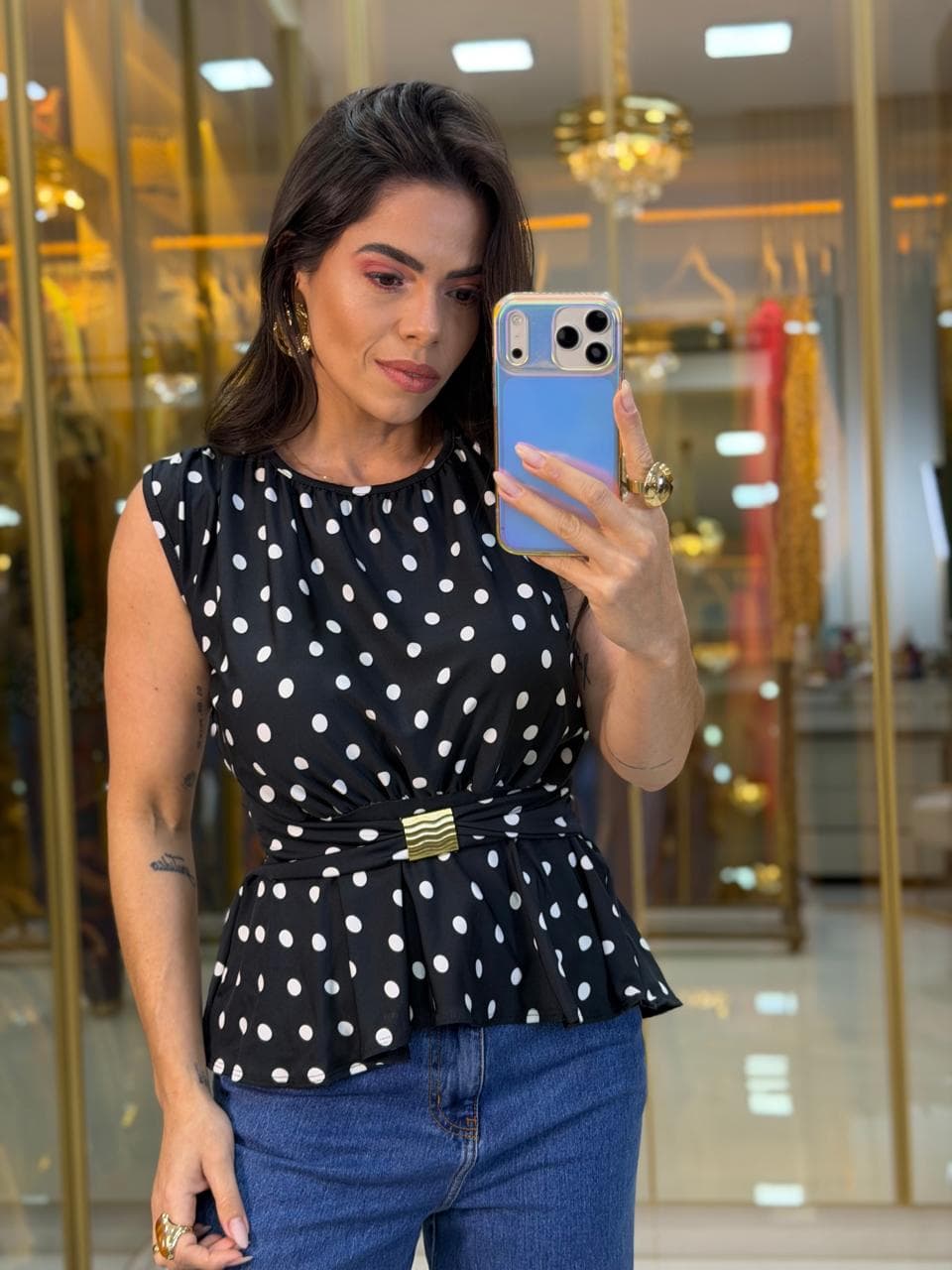 BLUSA POÁ PRETA