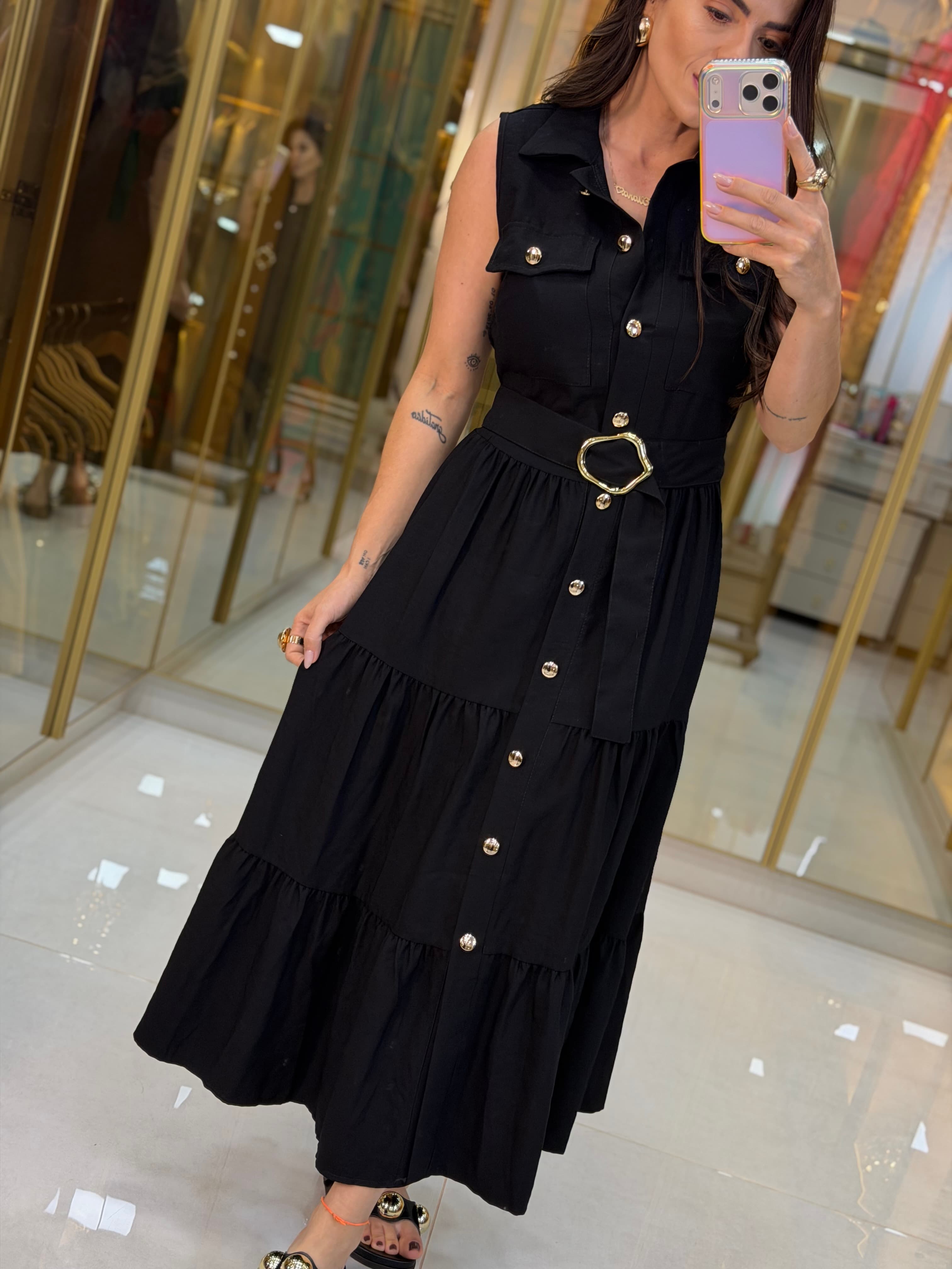 VESTIDO BOTÃO