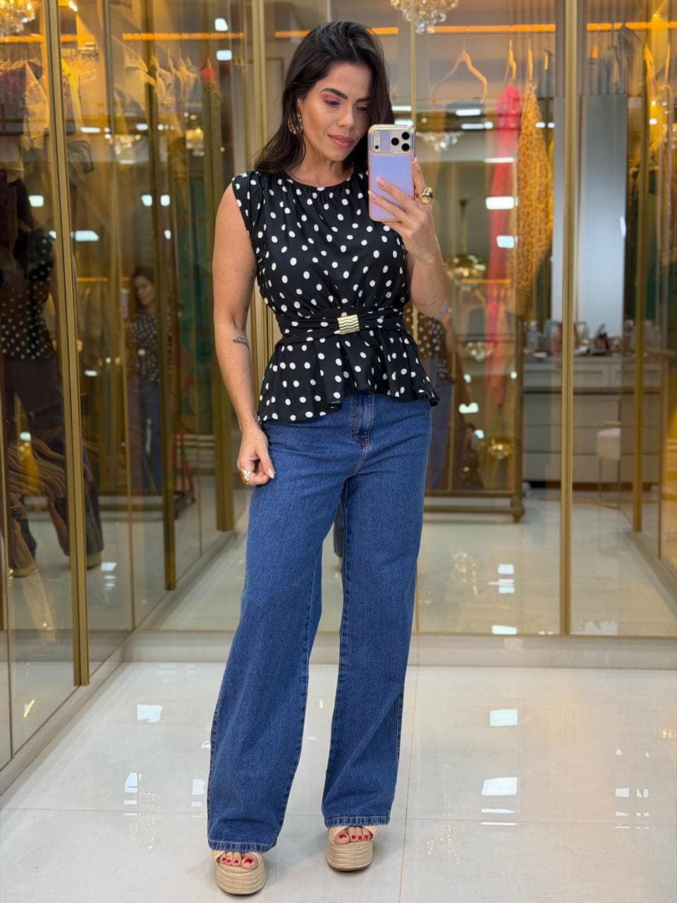 BLUSA POÁ PRETA