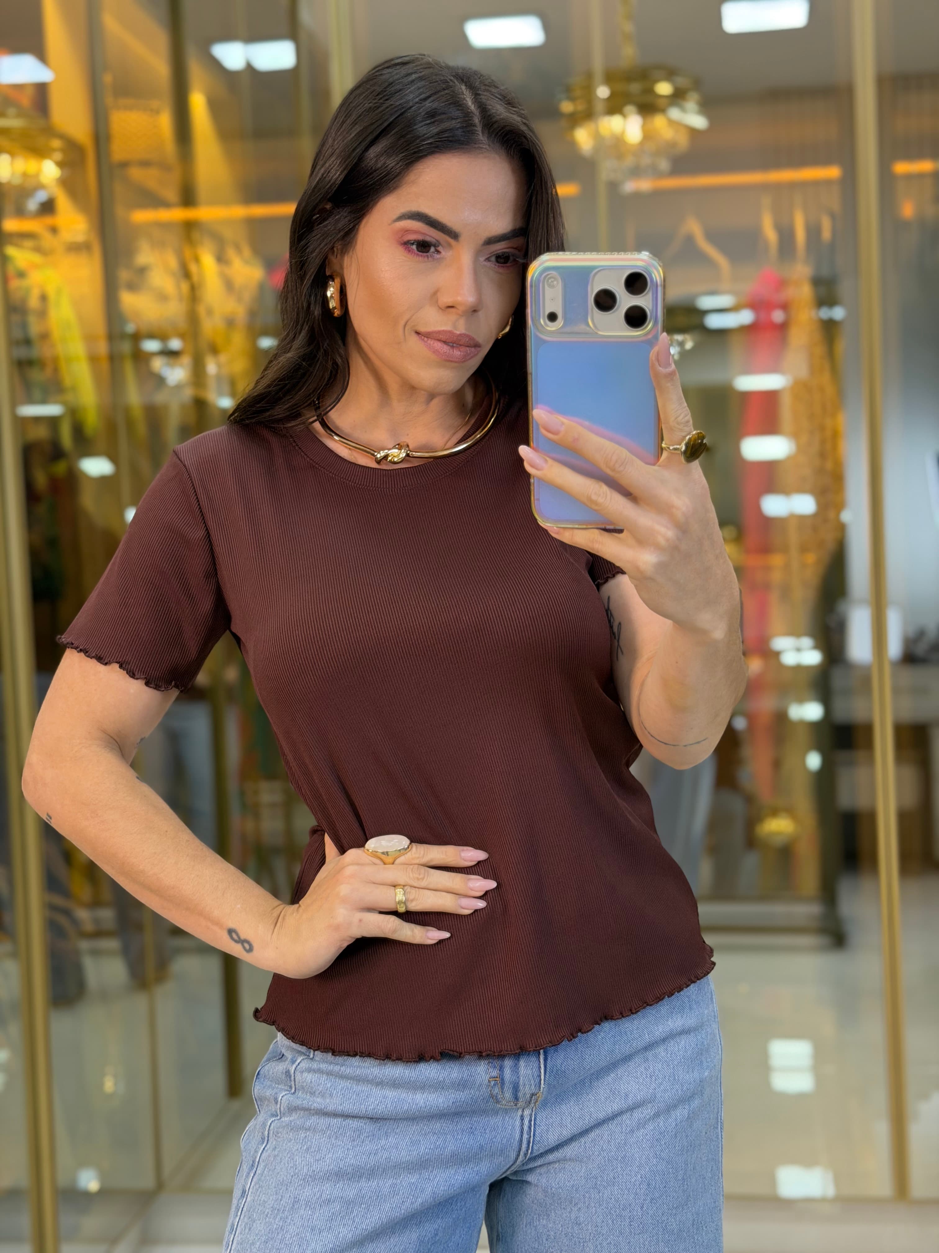 BLUSA CANELADA