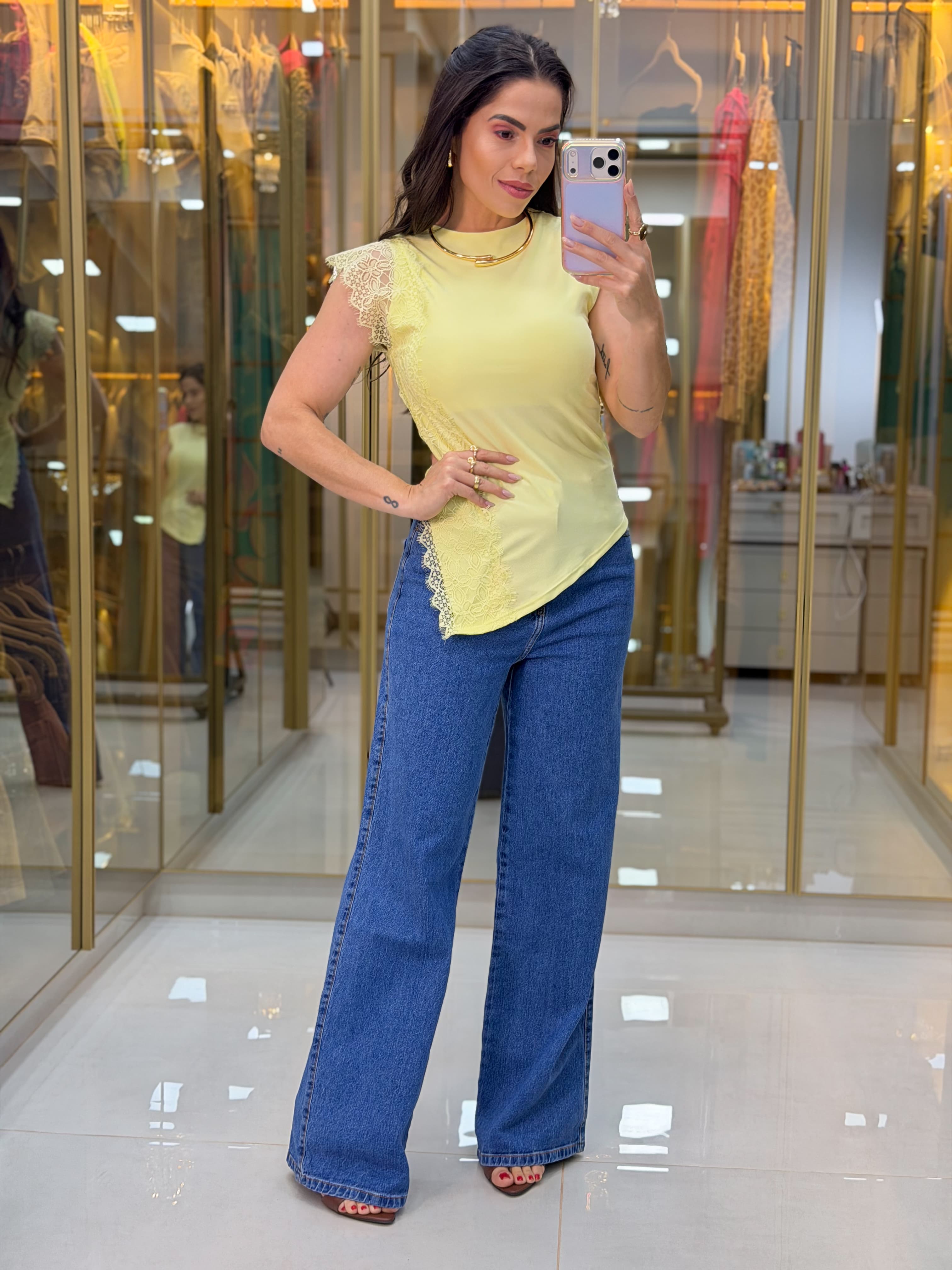 BLUSA POLIAMIDA RENDA