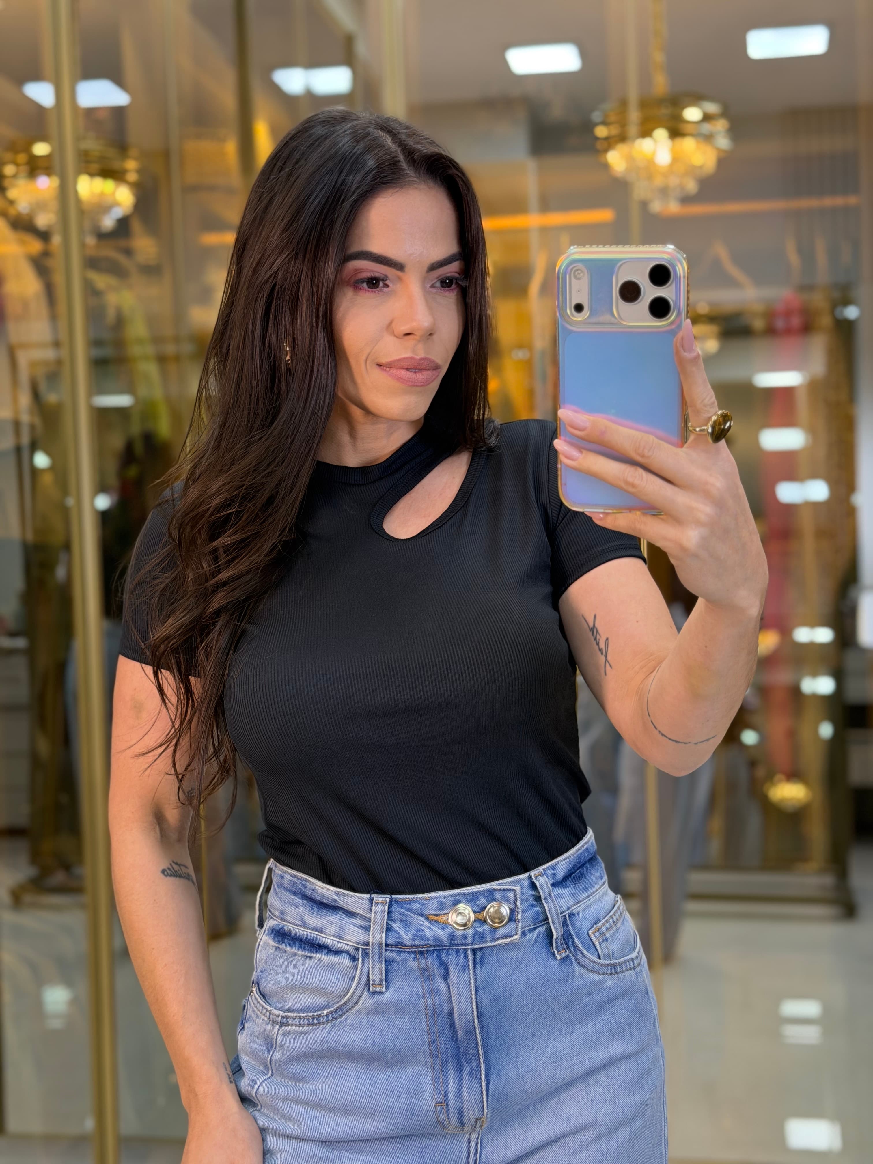 BLUSA CANELADA