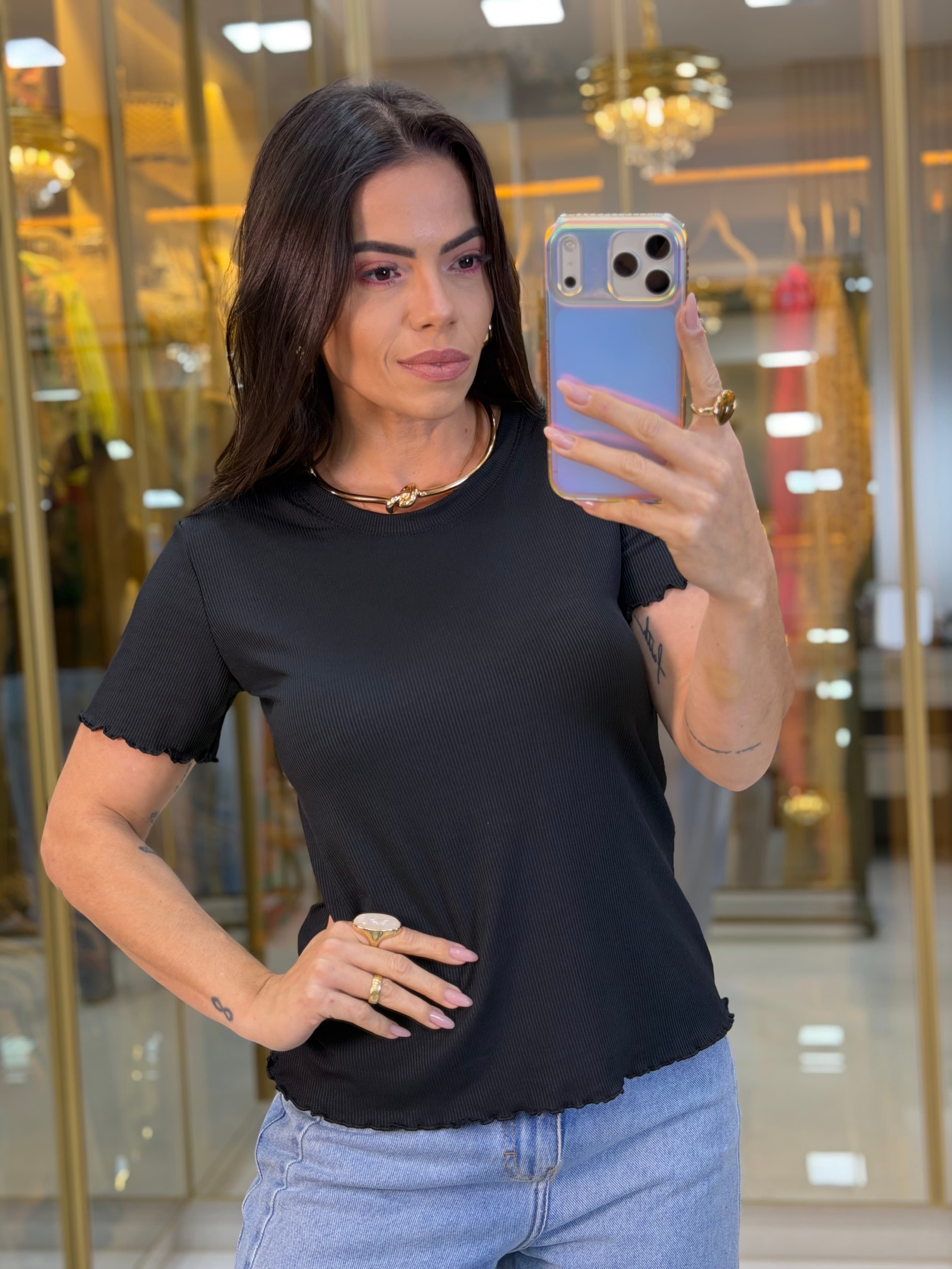 BLUSA CANELADA