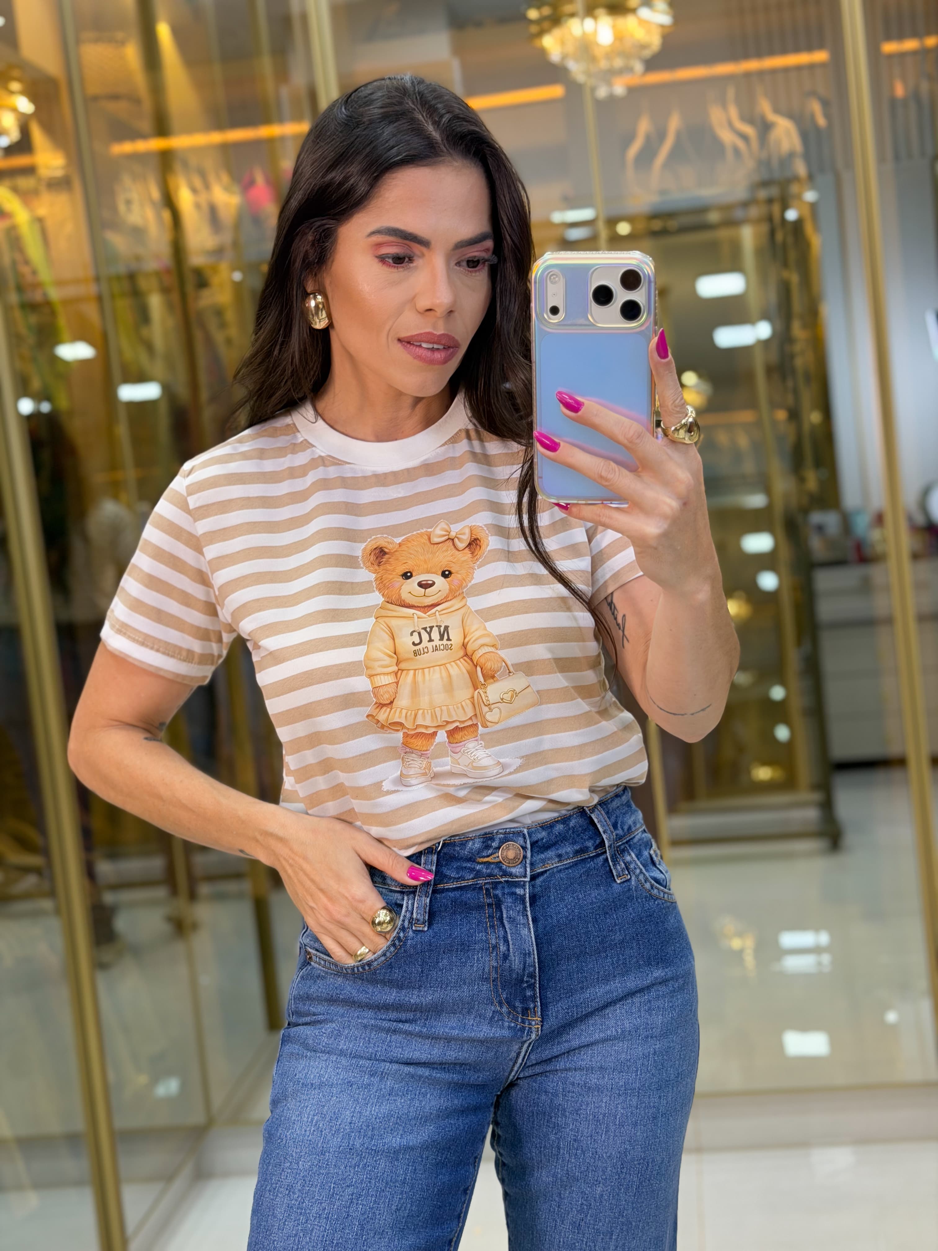 T-SHIRT URSO LISTRA