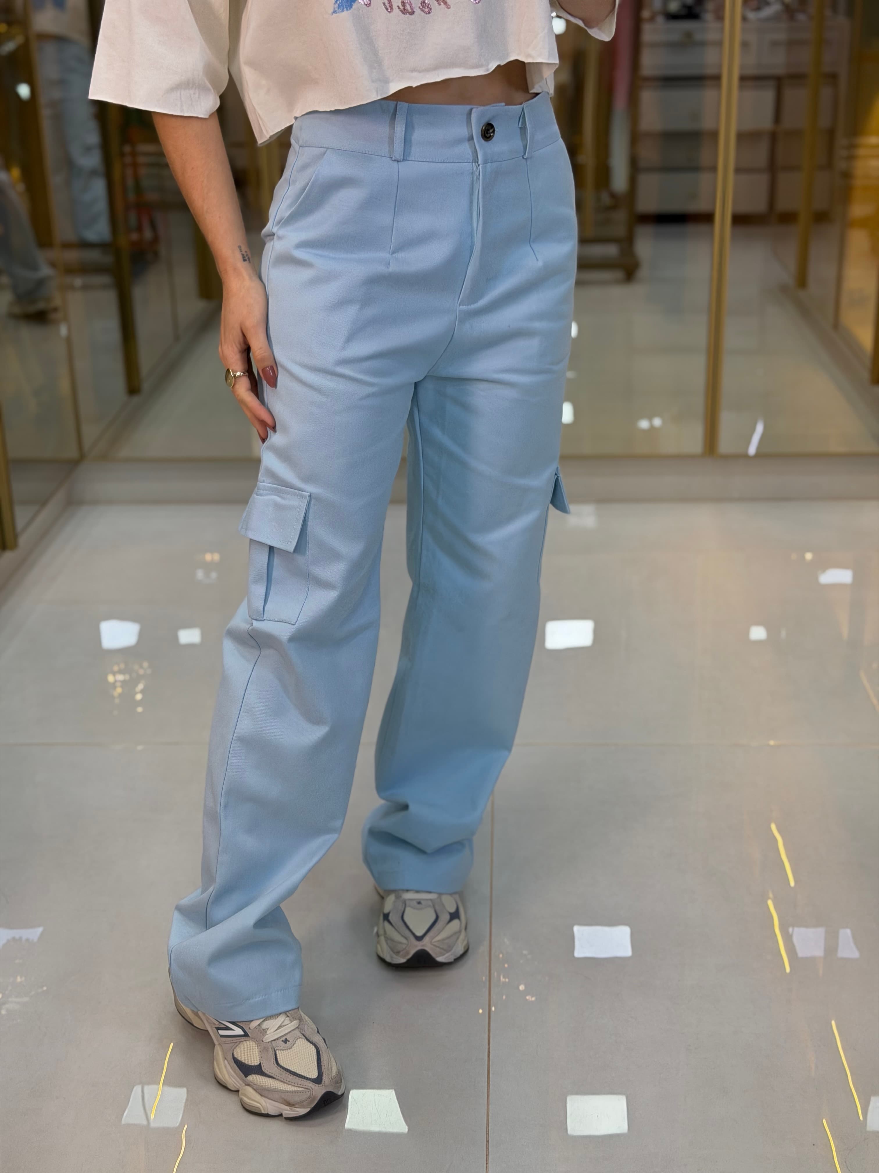 CALÇA SARJA CARGO
