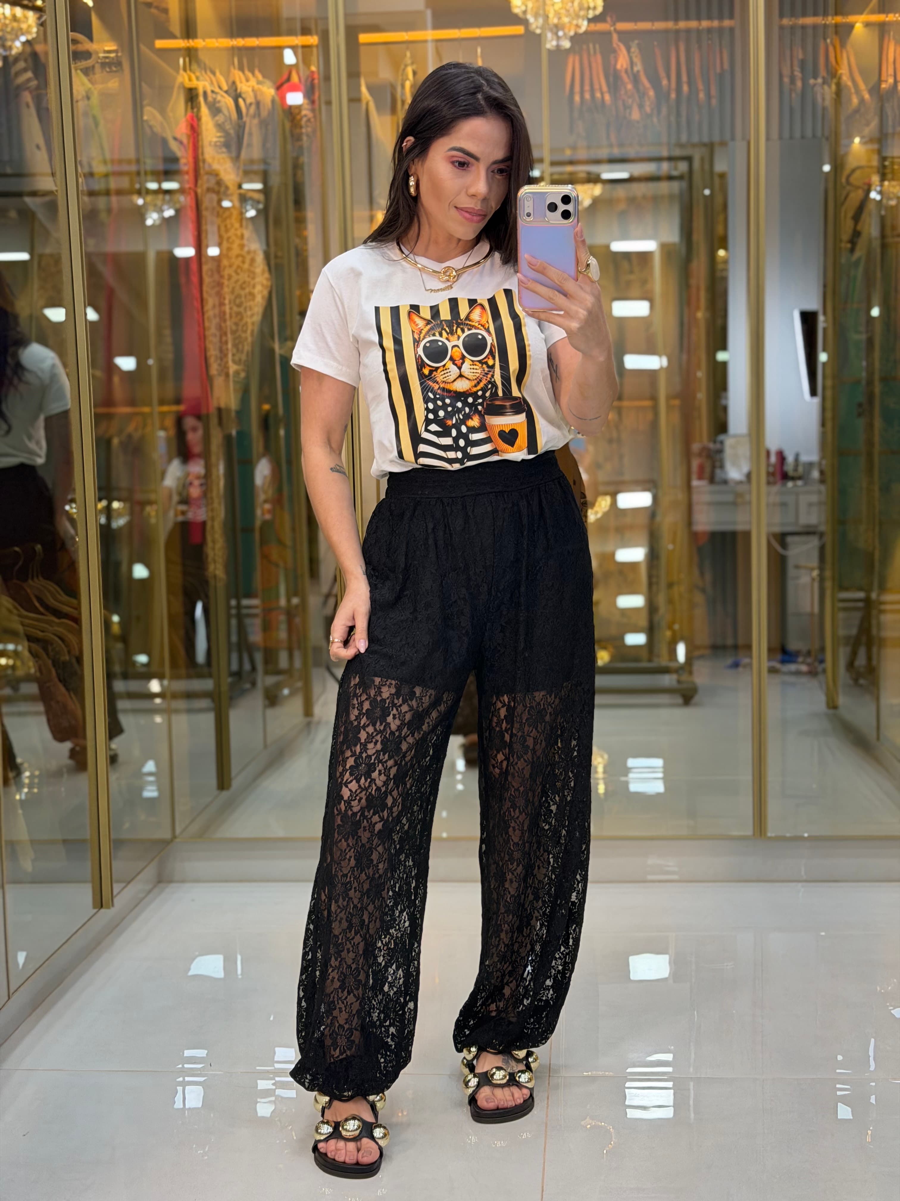 Calça Aladim Renda