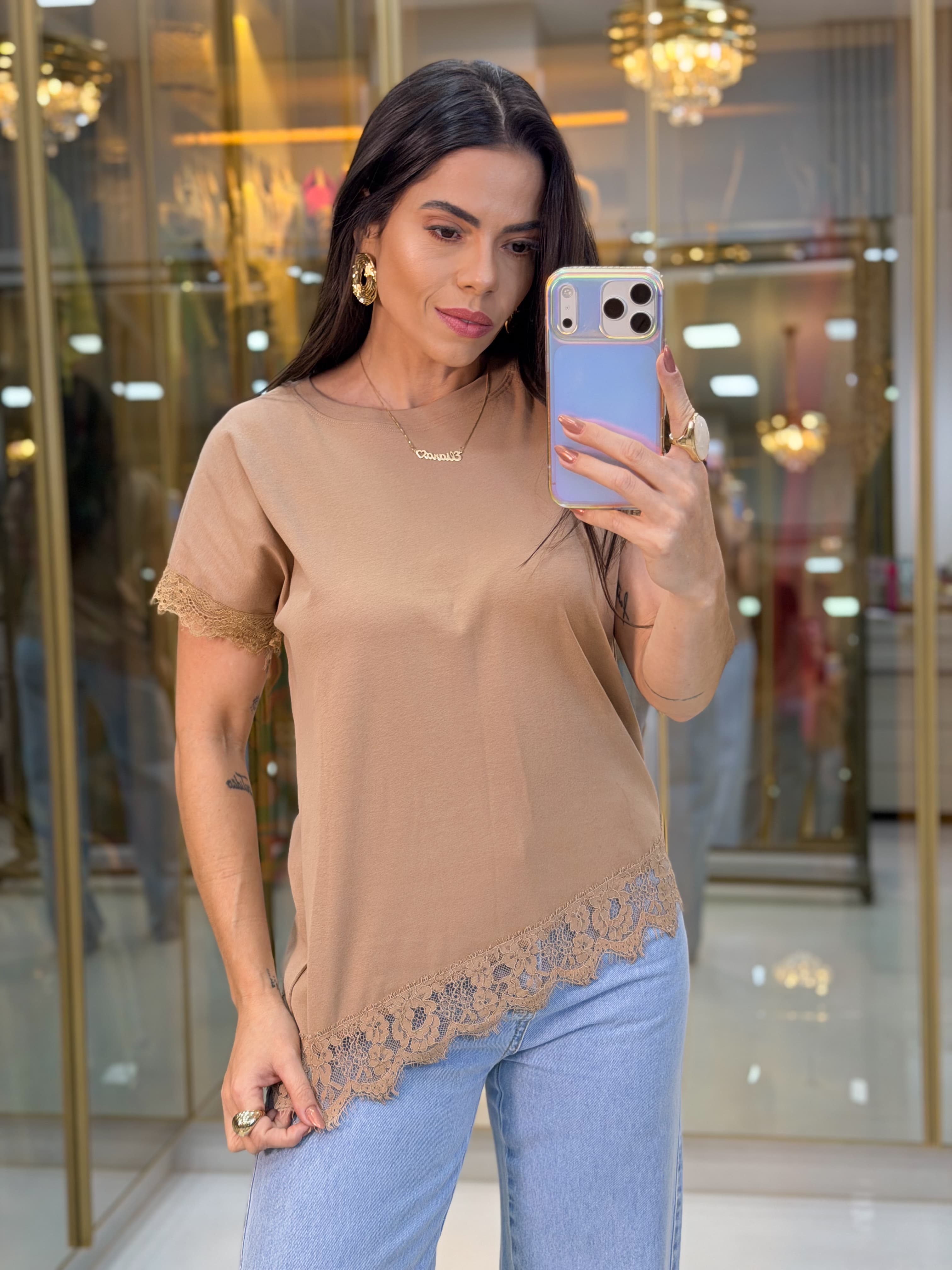BLUSA ASSIMÉTRICA RENDA