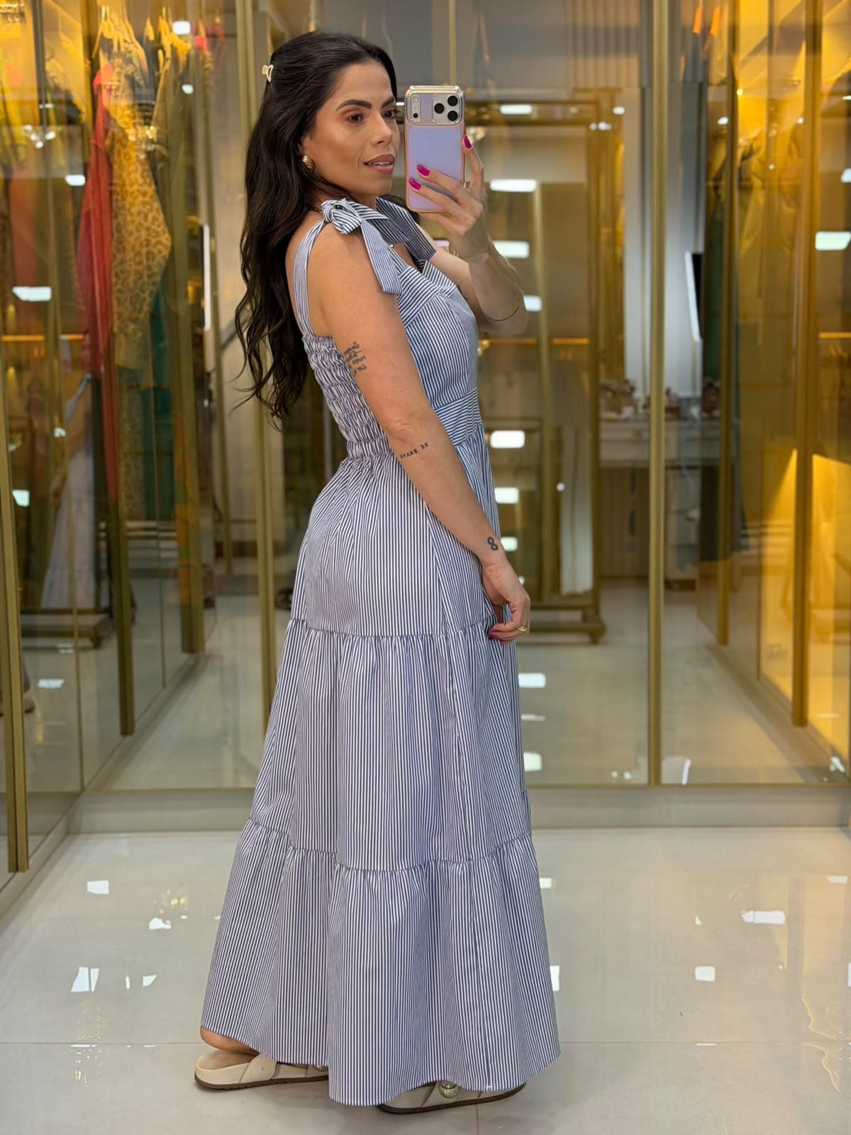 VESTIDO LISTRA AZUL