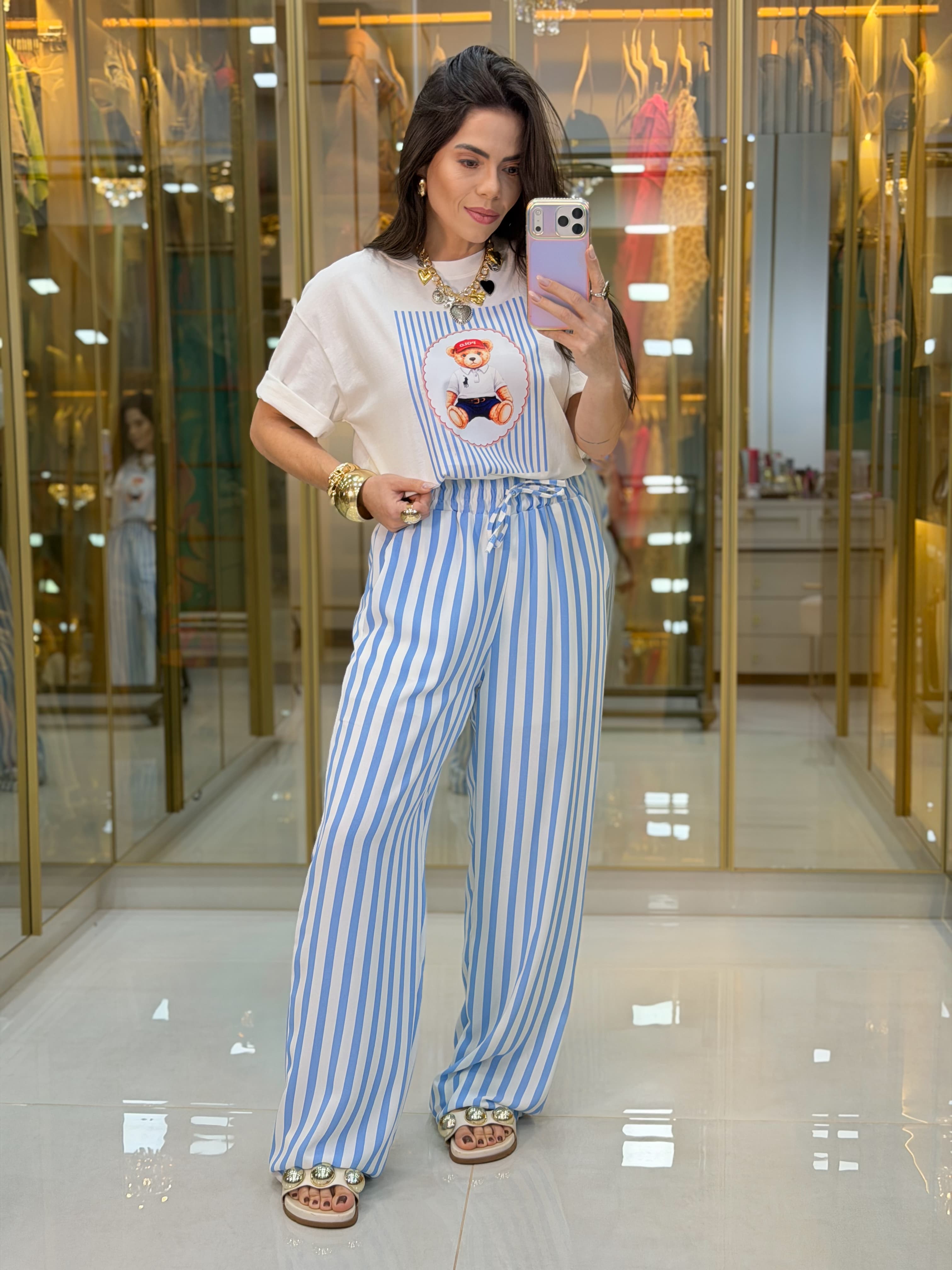 CALÇA PANTALONA LISTRA