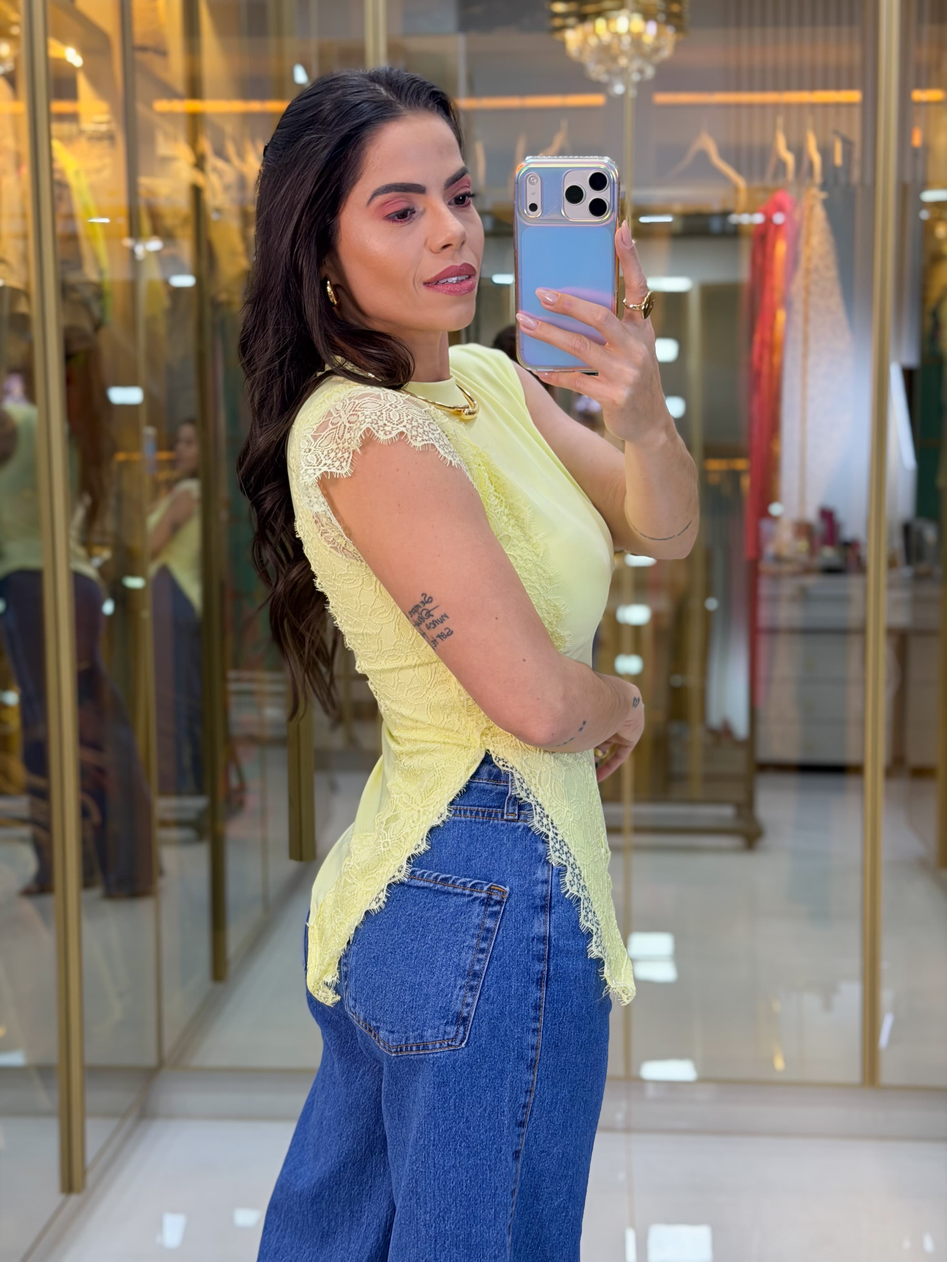 BLUSA POLIAMIDA RENDA