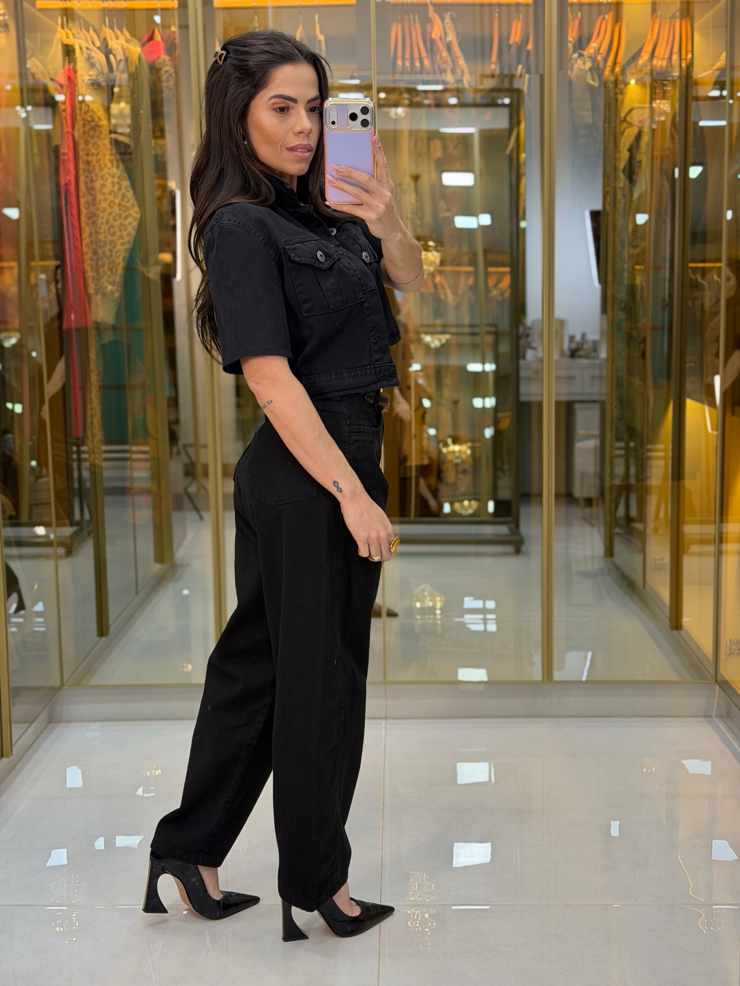 CONJUNTO JEANS PRETO