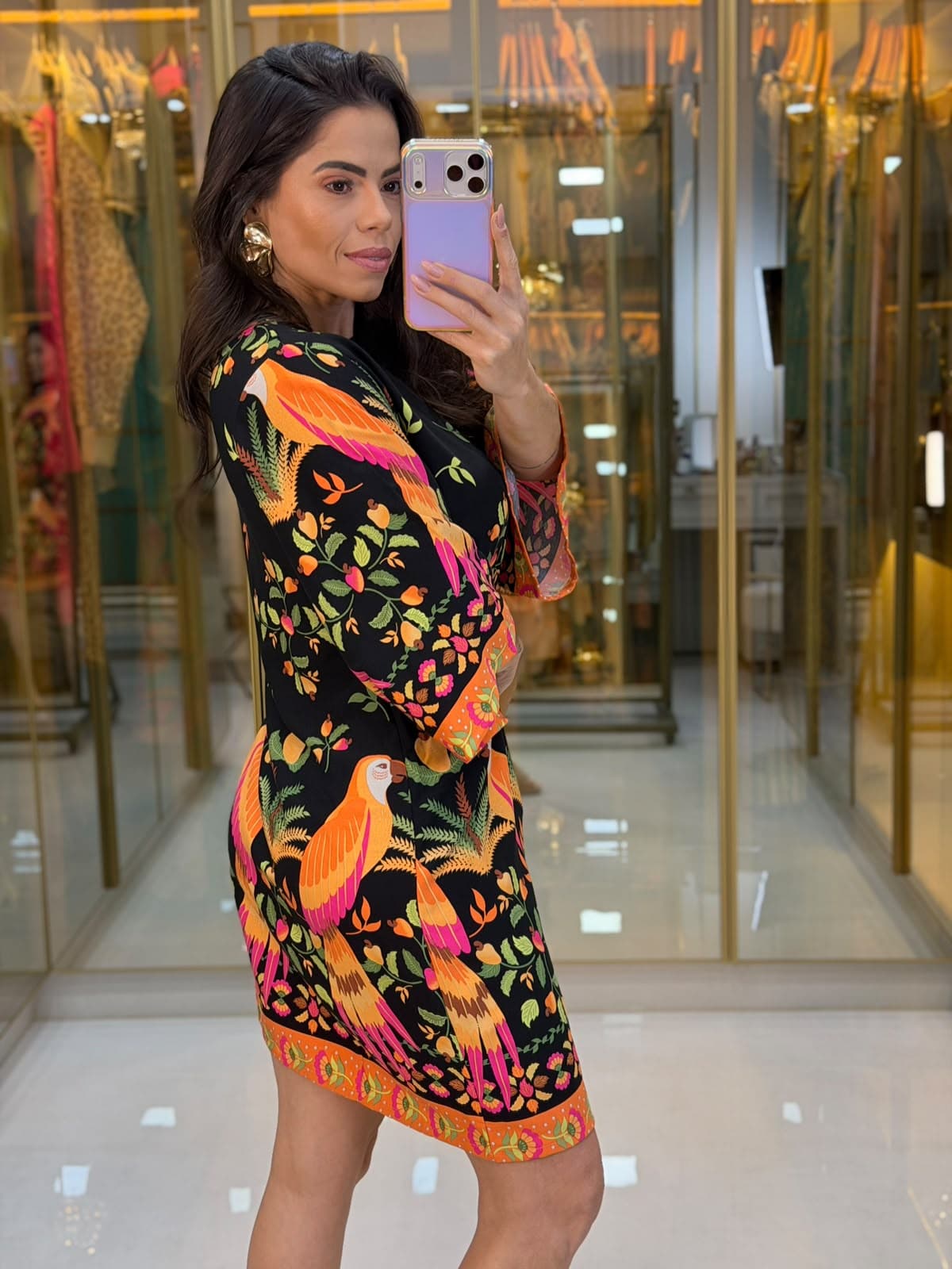 VESTIDO MANGA ESTAMPADO