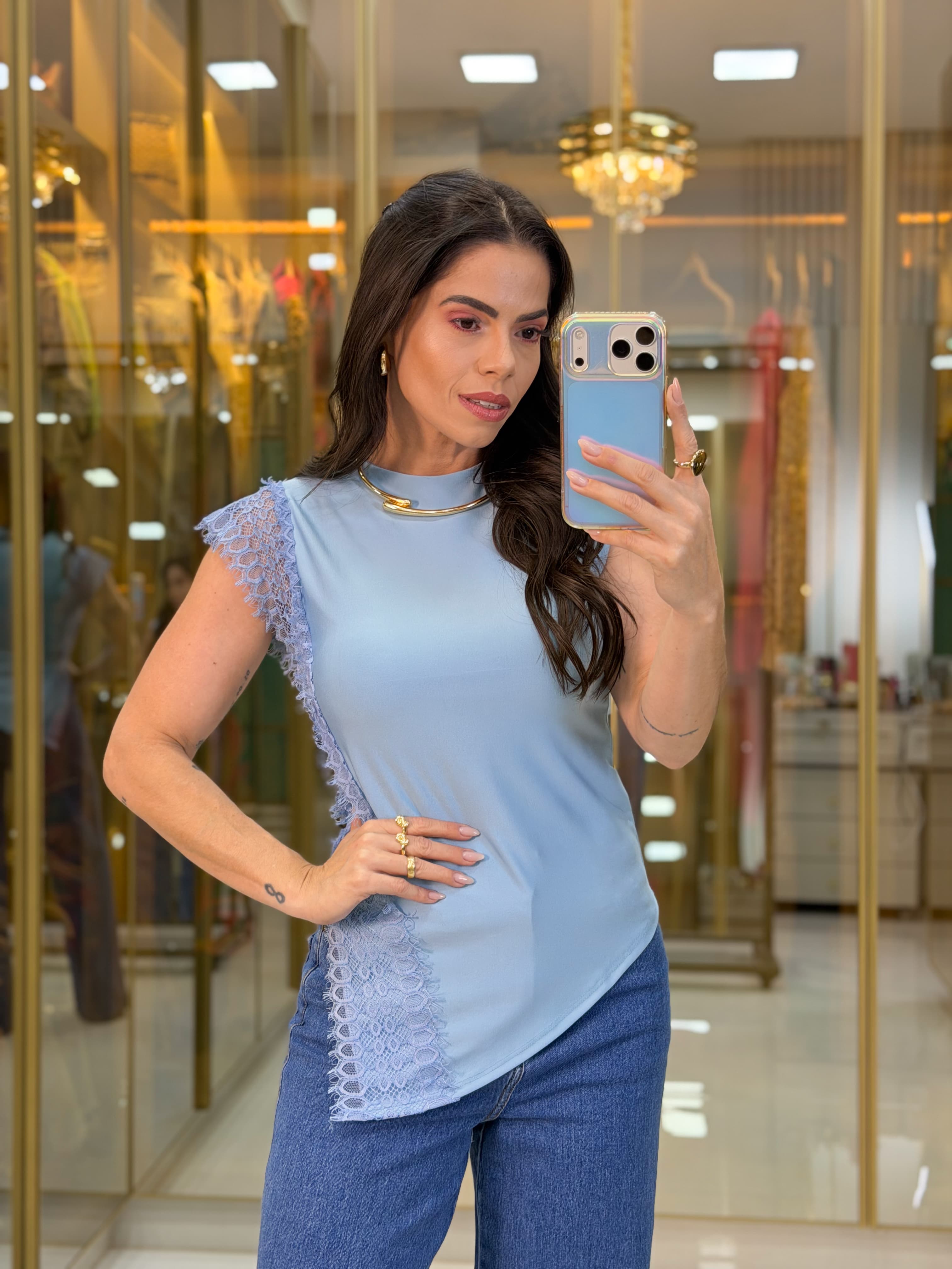 BLUSA POLIAMIDA RENDA