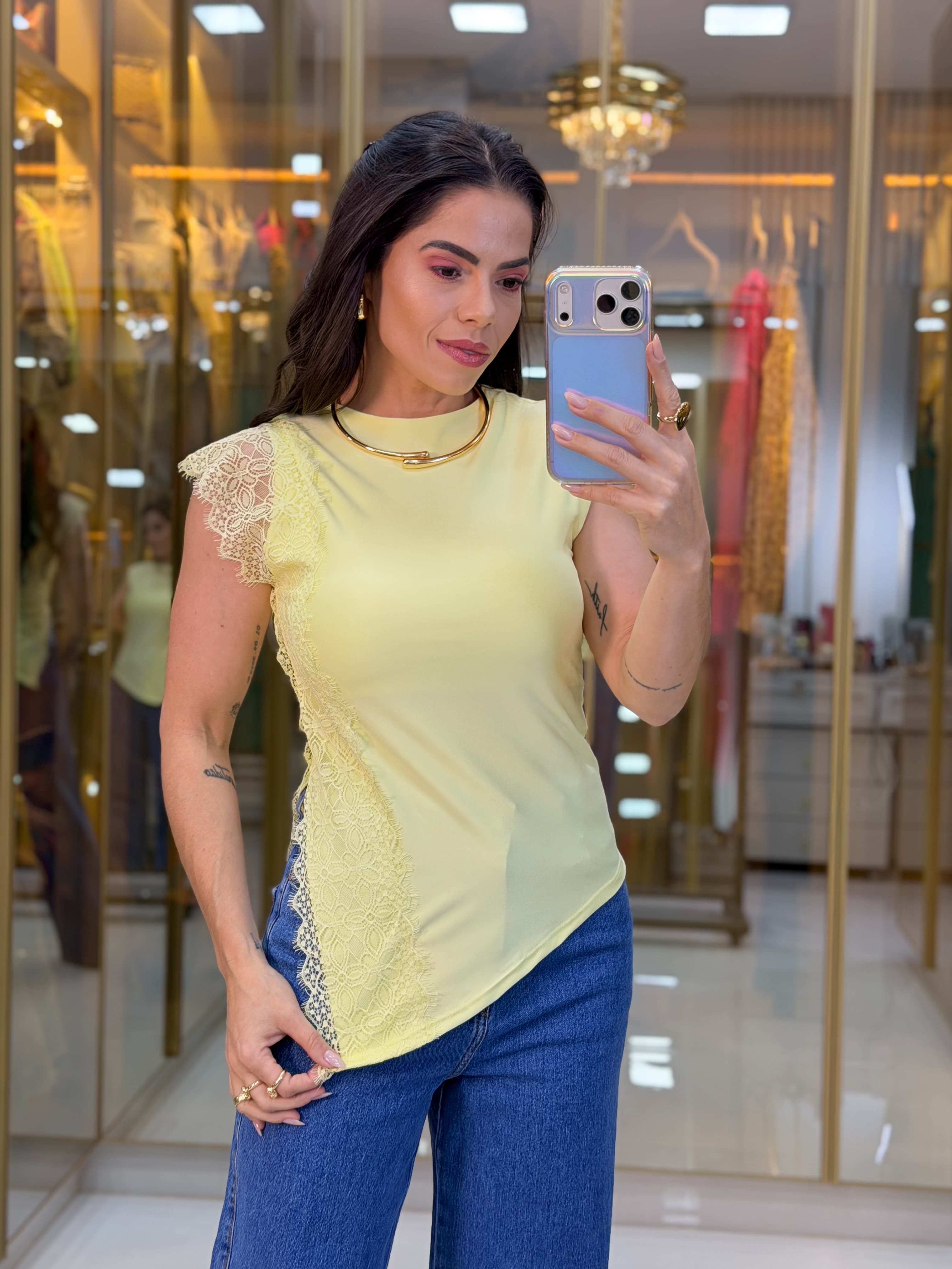 BLUSA POLIAMIDA RENDA