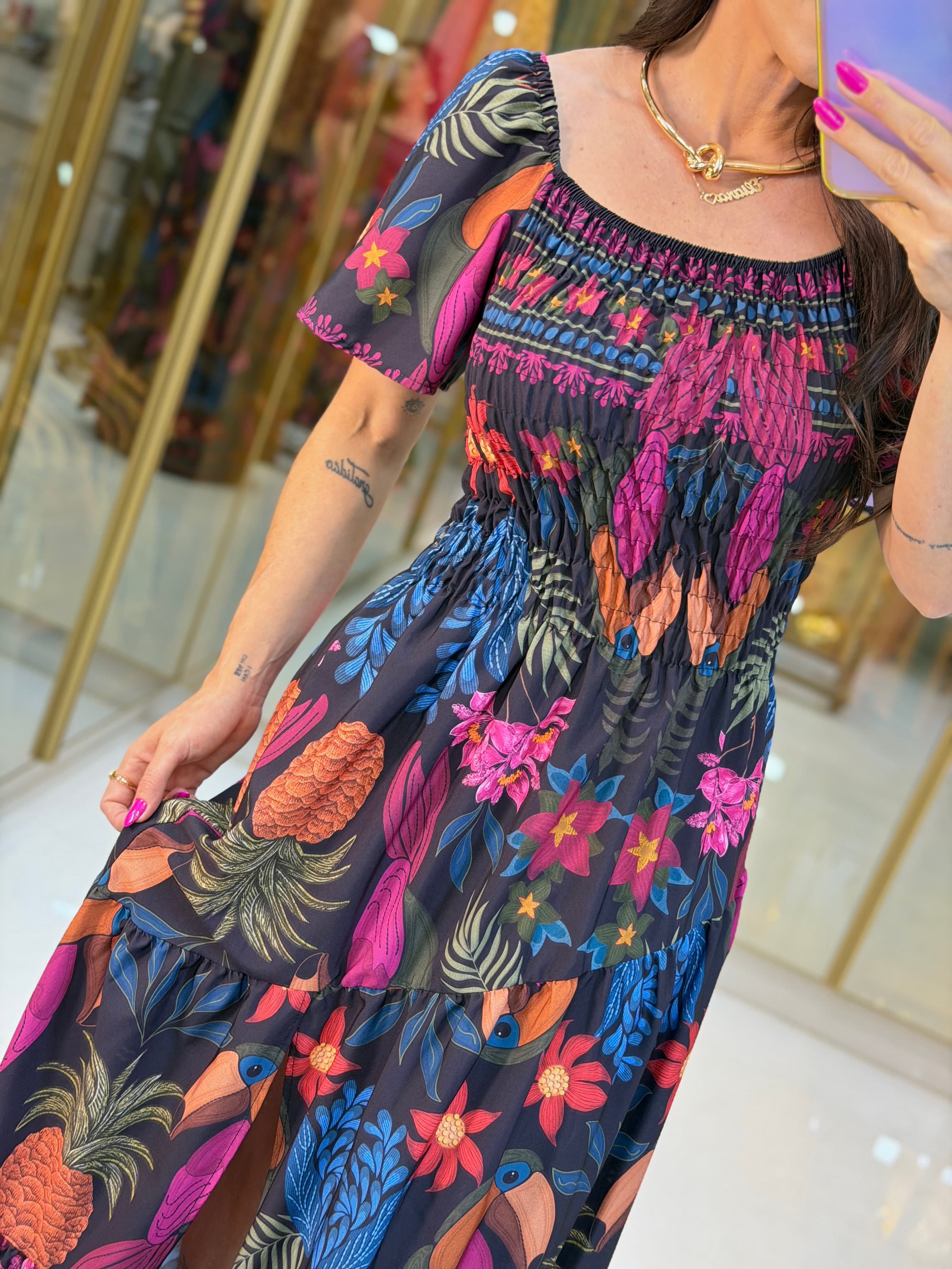 VESTIDO MANGA