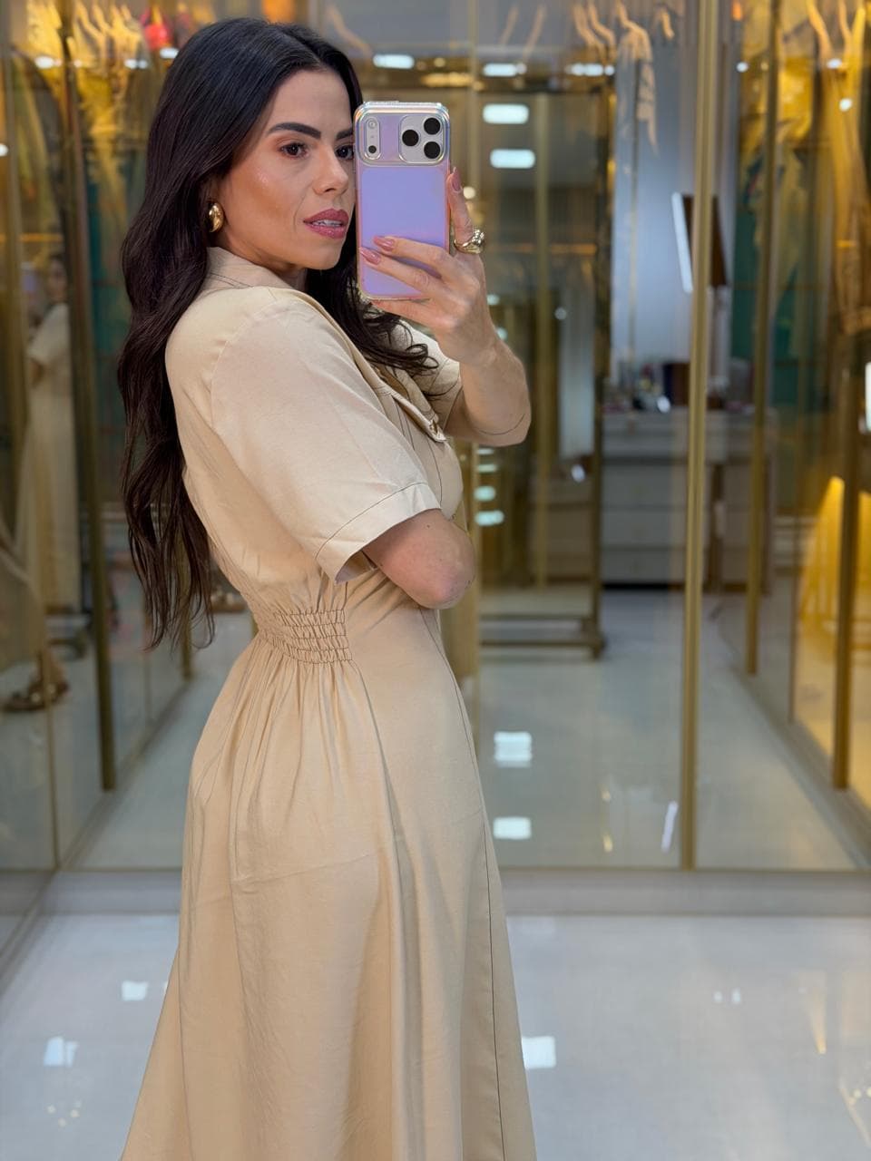 VESTIDO LONGO BOTÃO