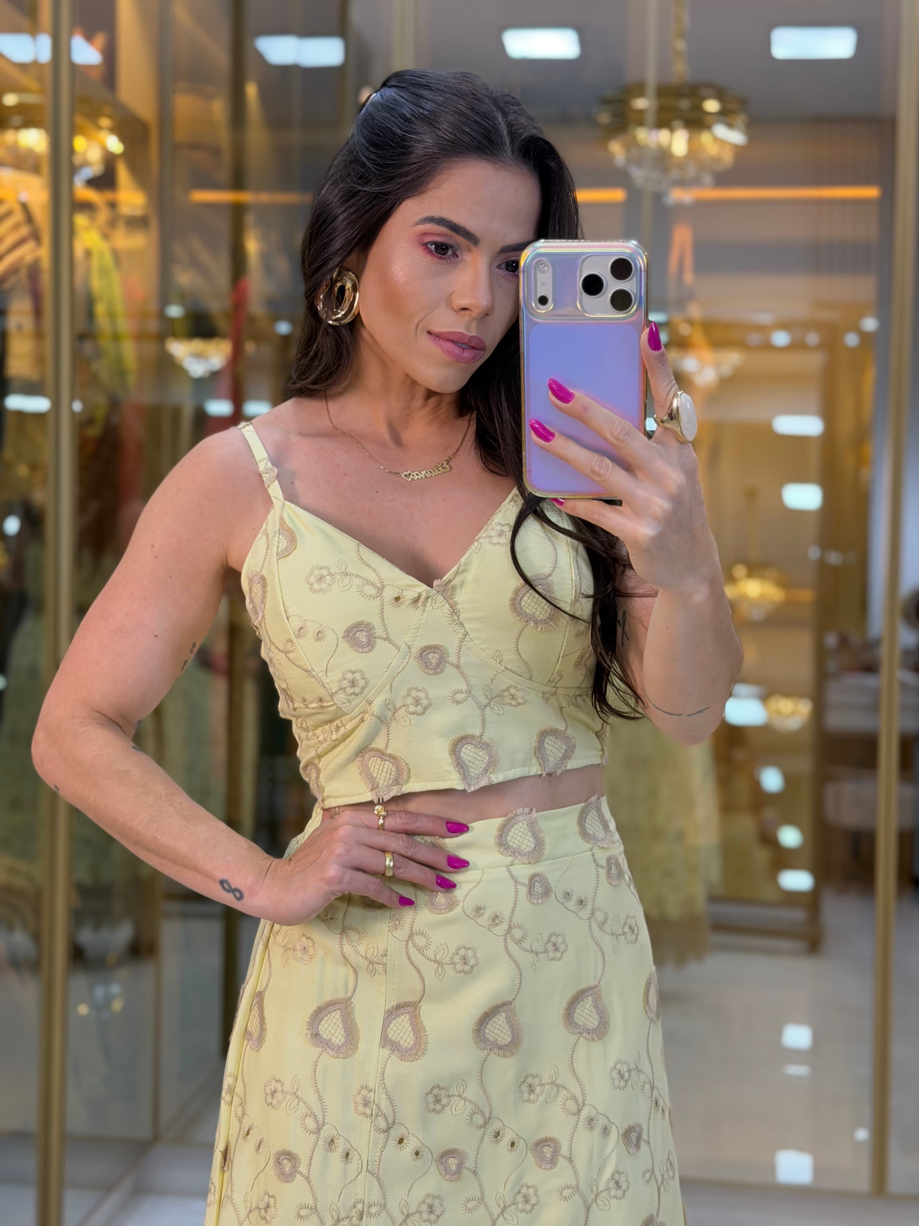 CONJUNTO SAIA BORDADO