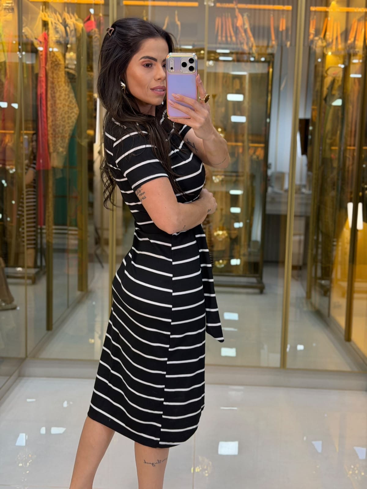 VESTIDO ENVELOPE CANELADO