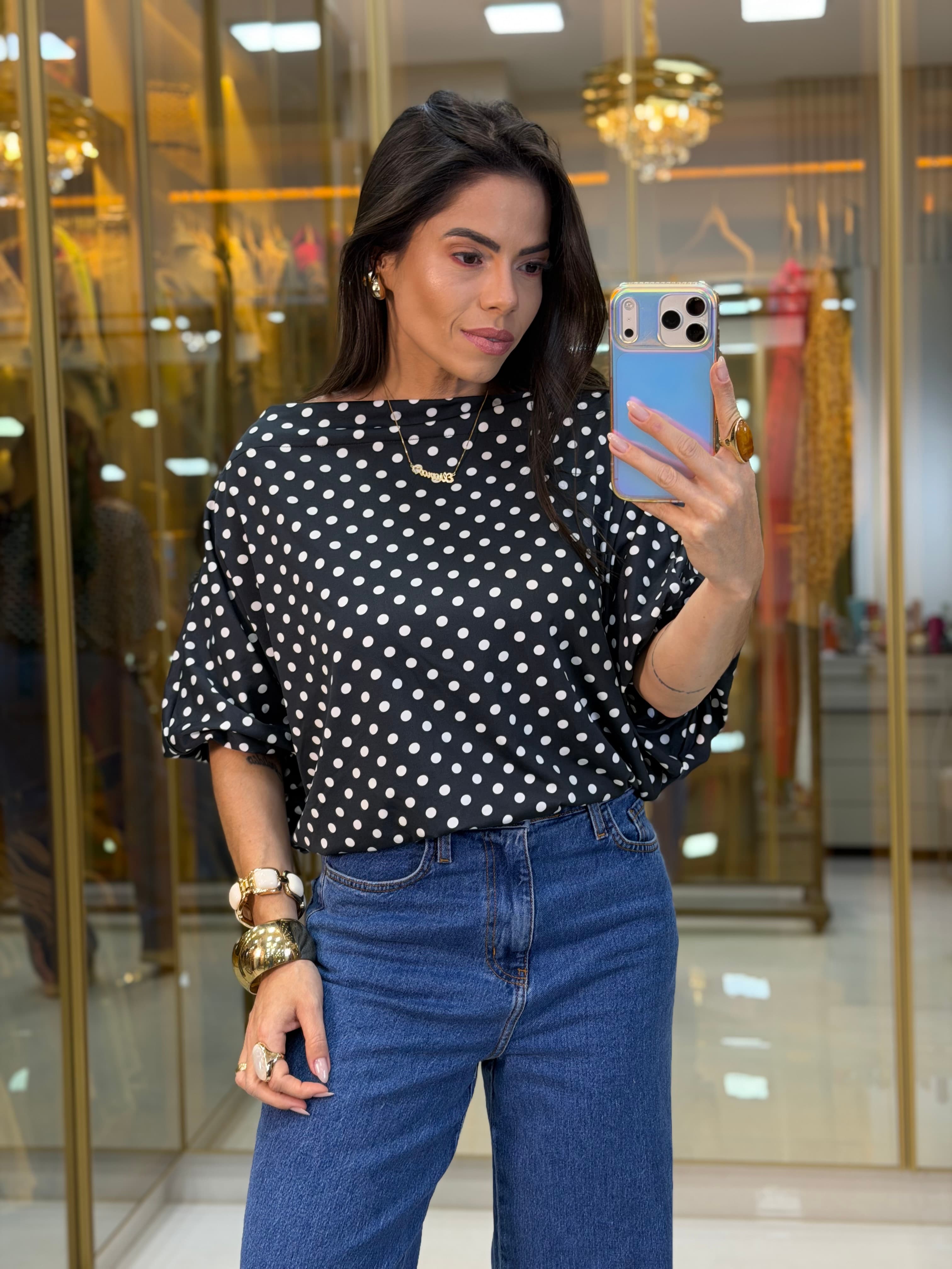 BLUSA POLIAMIDA OMBRO A OMBRO