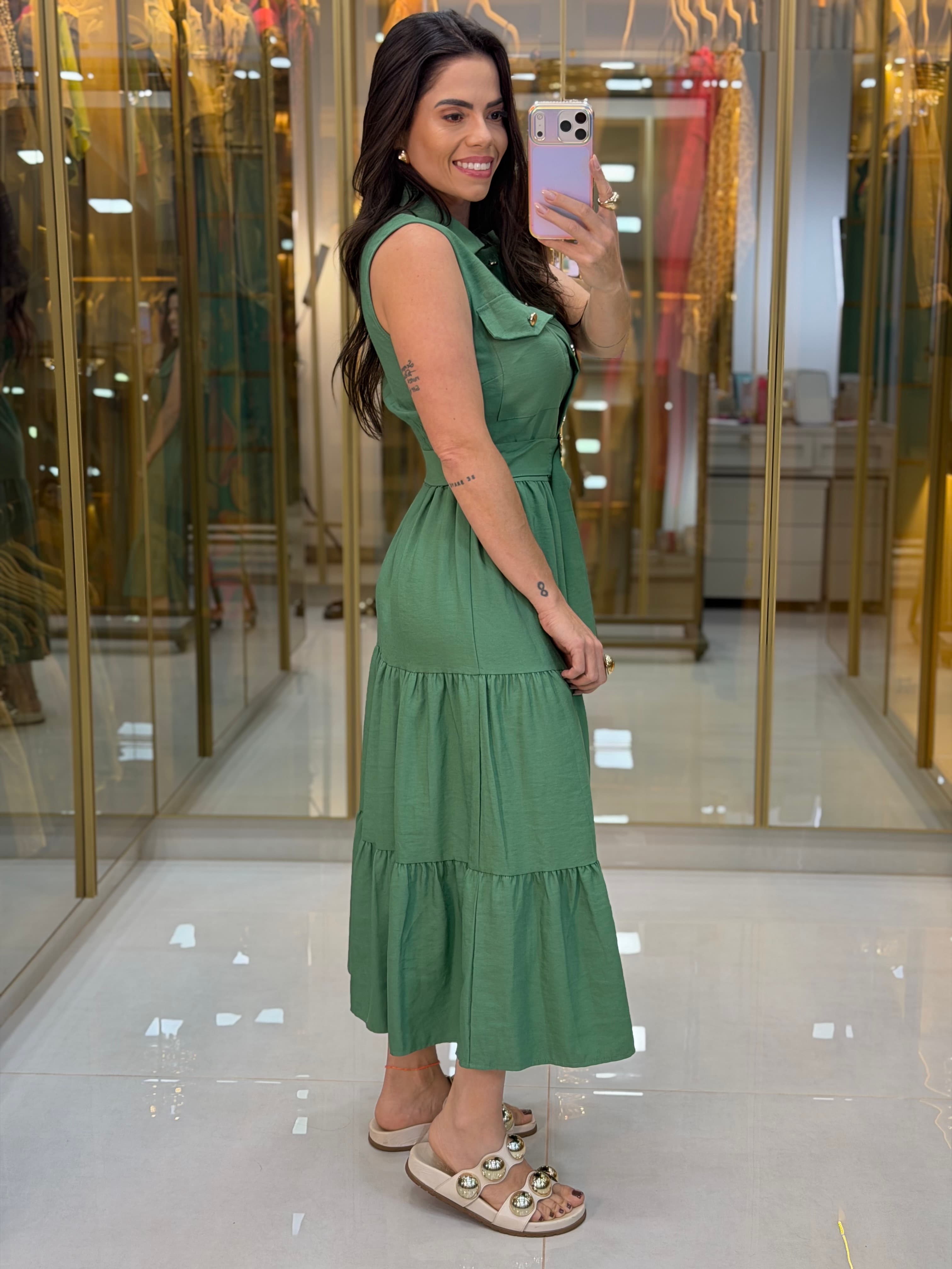 VESTIDO BOTÃO