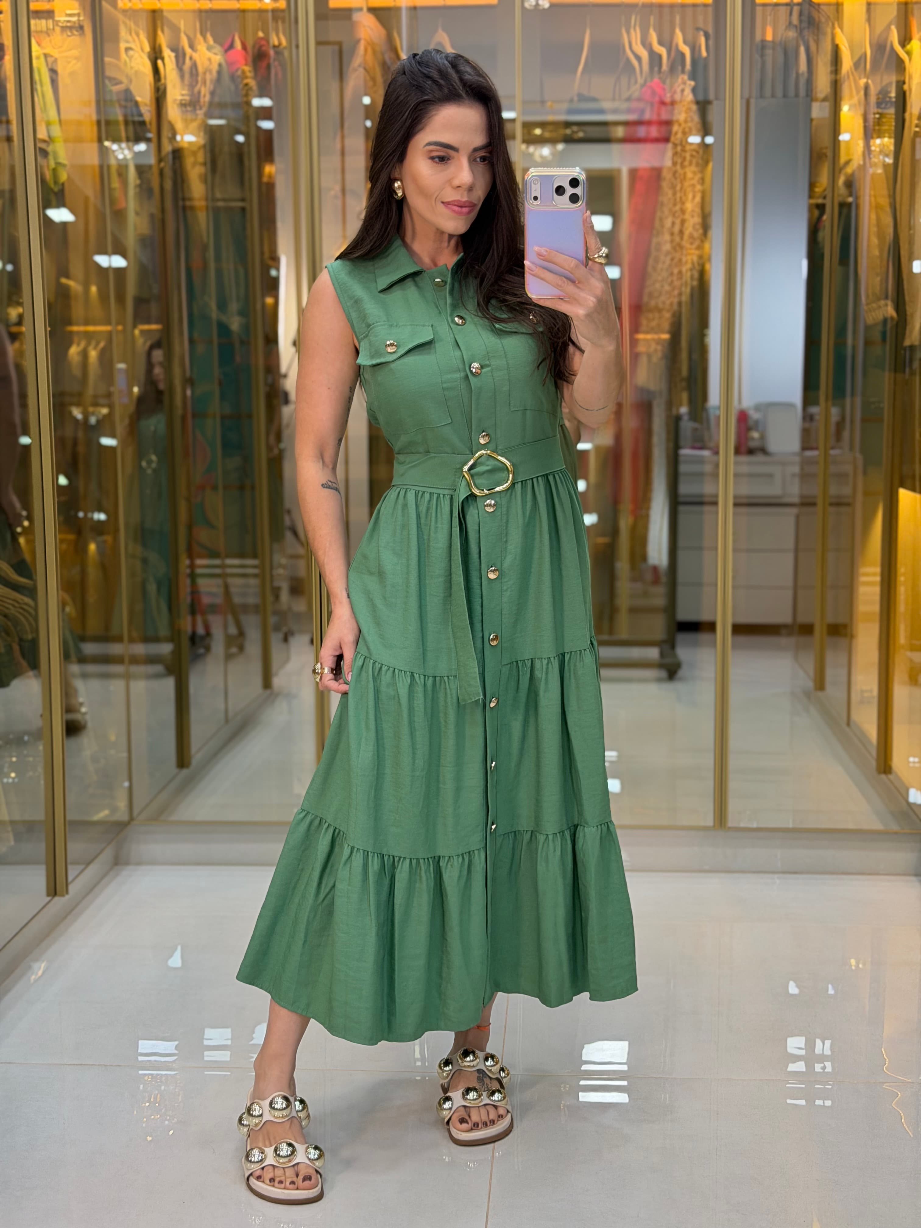 VESTIDO BOTÃO