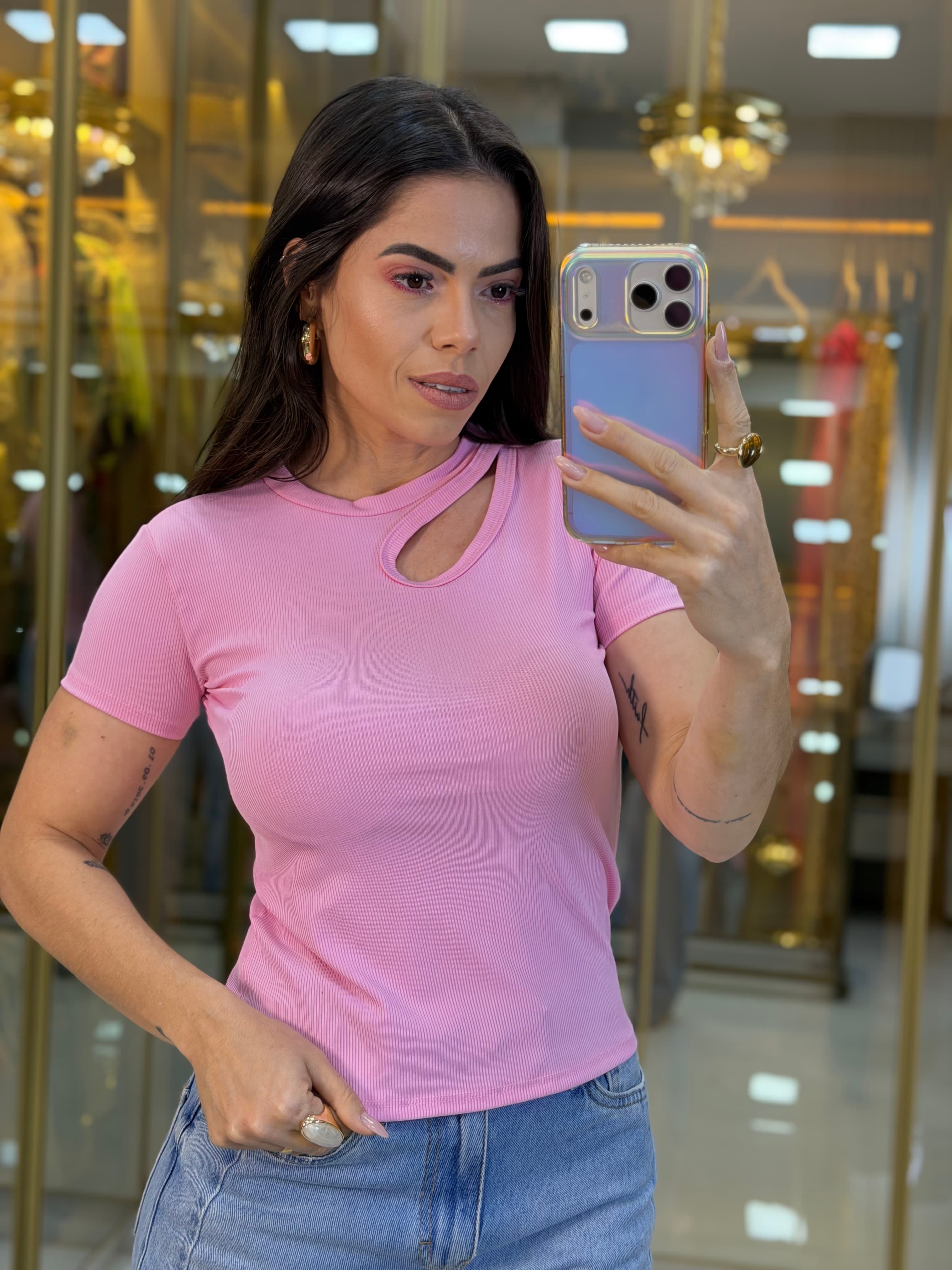 BLUSA CANELADA