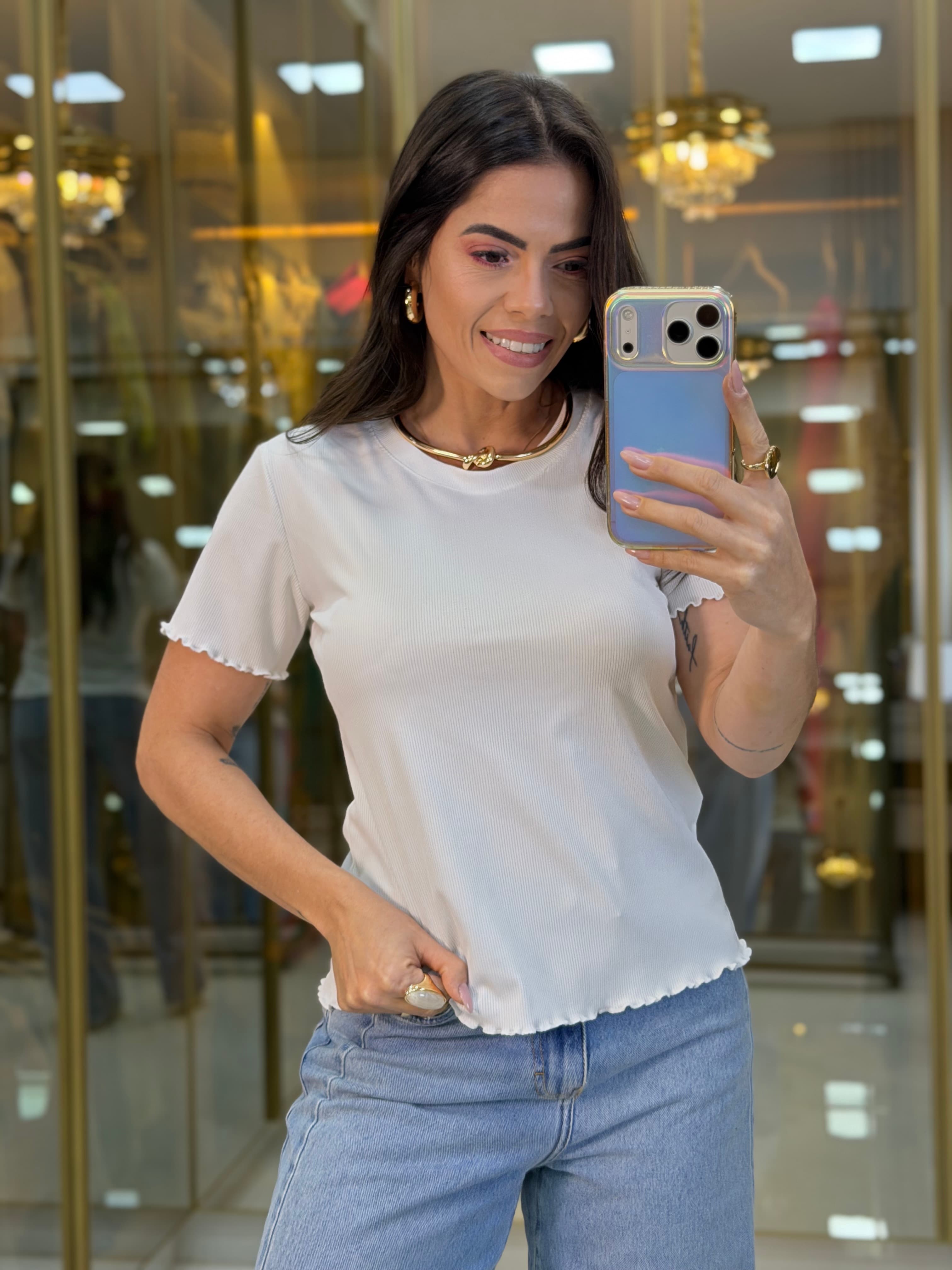 BLUSA CANELADA