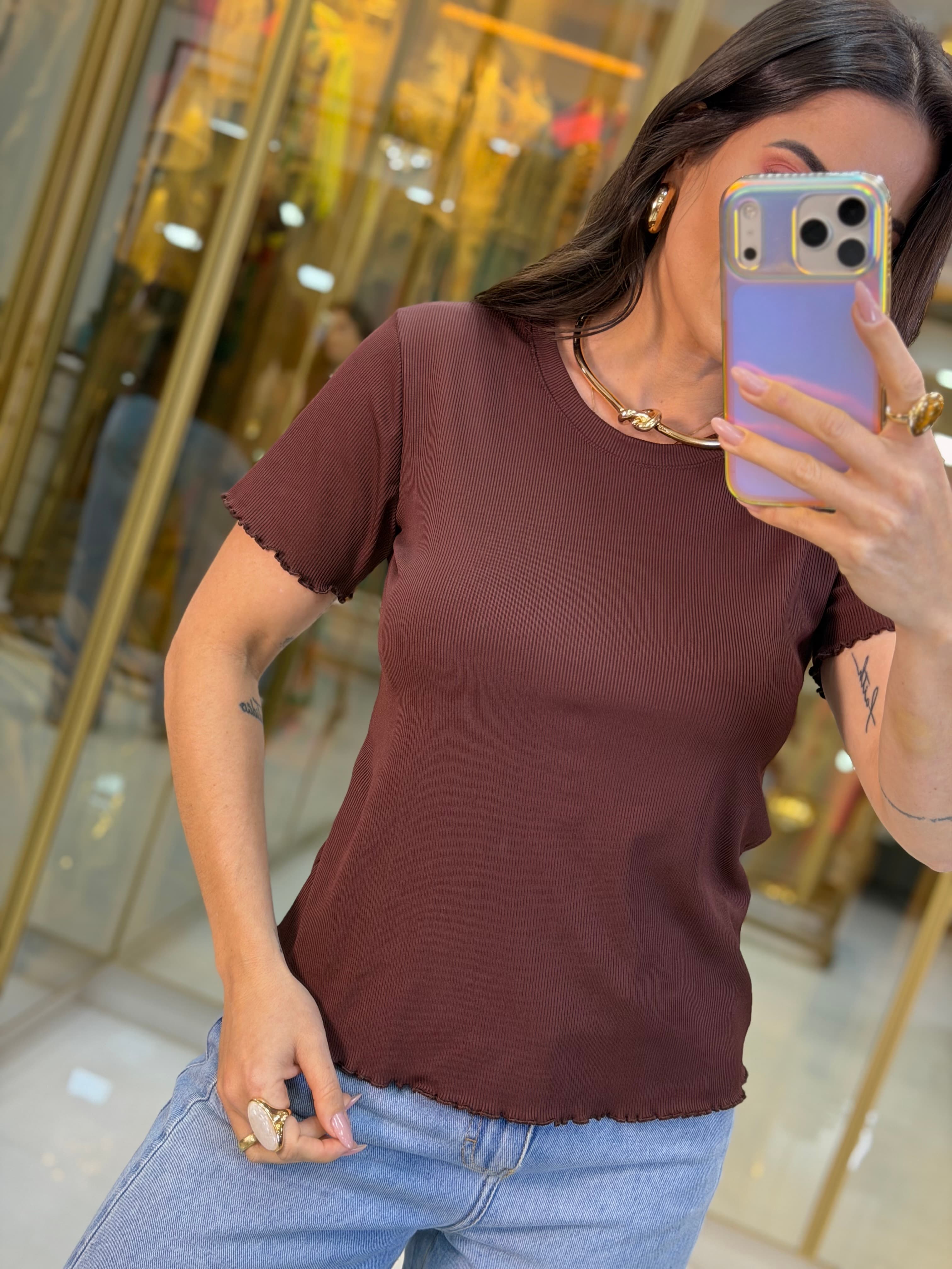 BLUSA CANELADA