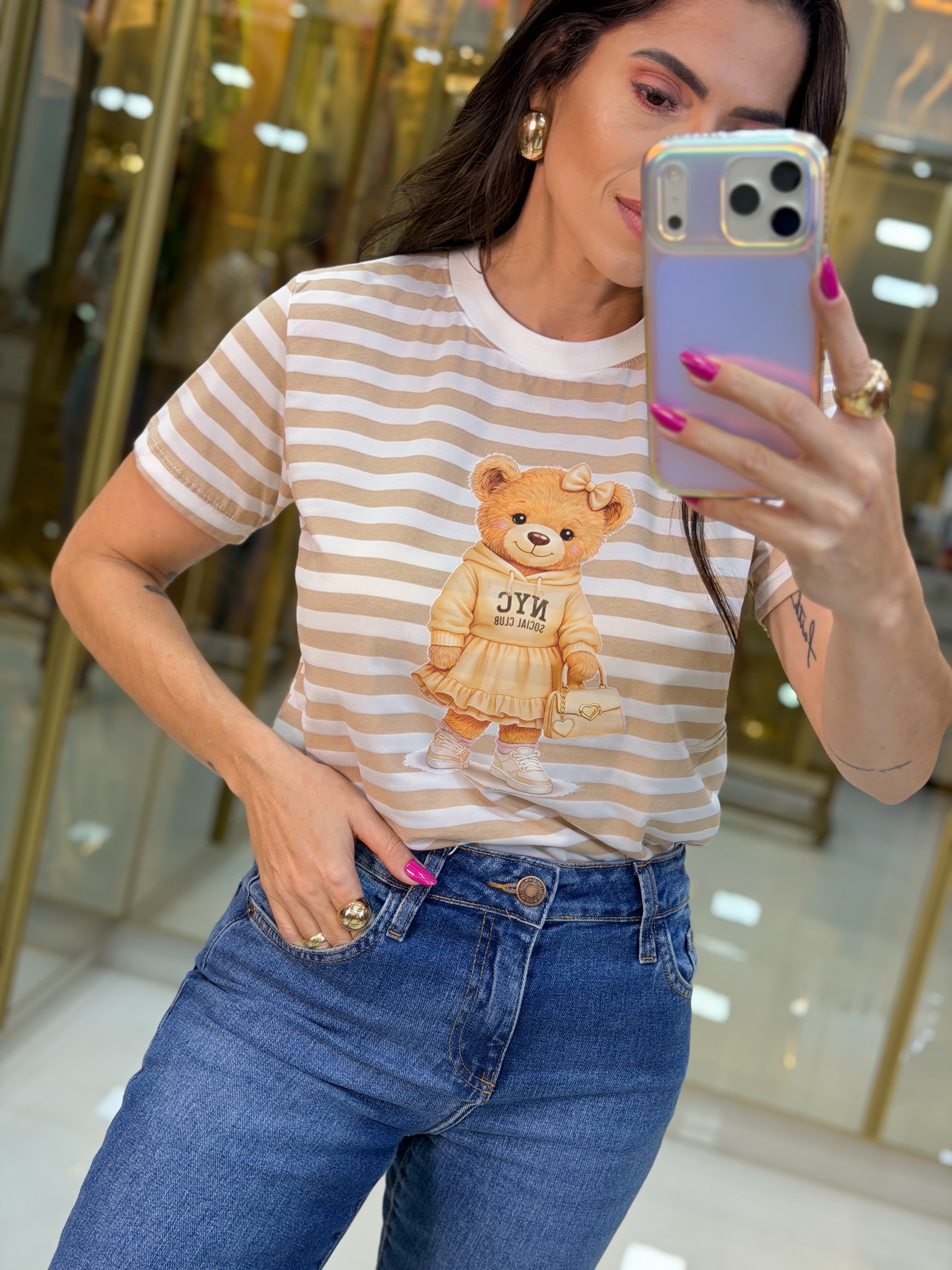 T-SHIRT URSO LISTRA
