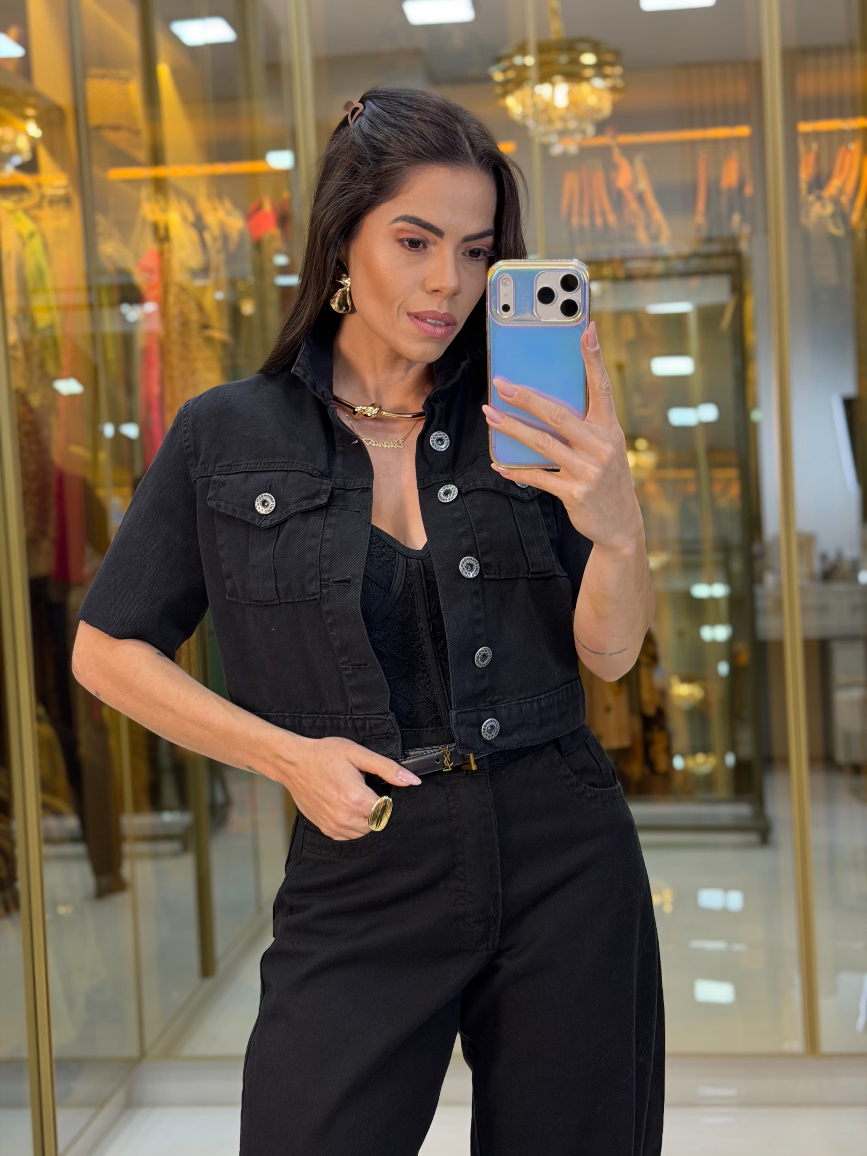 CONJUNTO JEANS PRETO