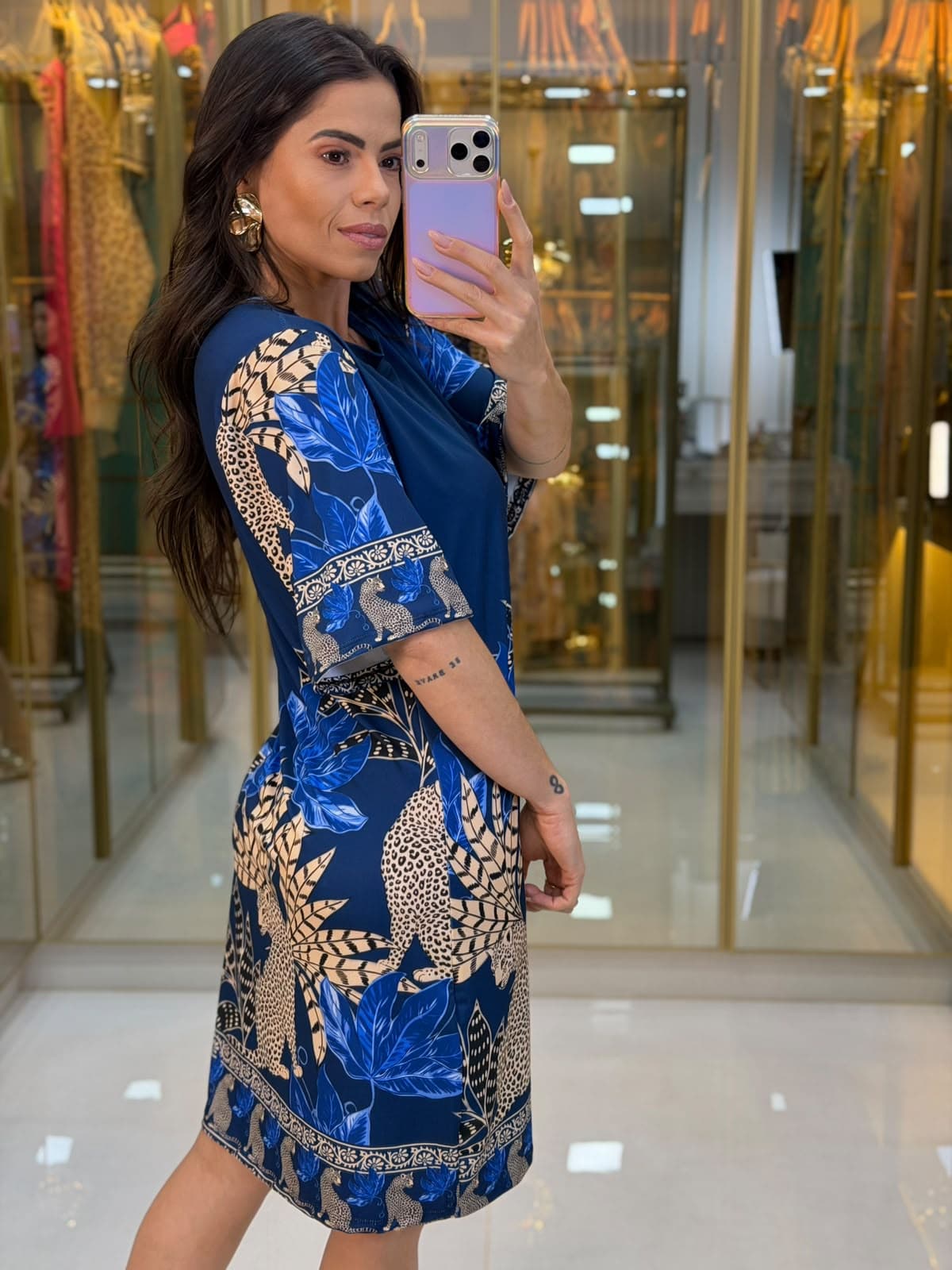 VESTIDO MANGA ESTAMPADO