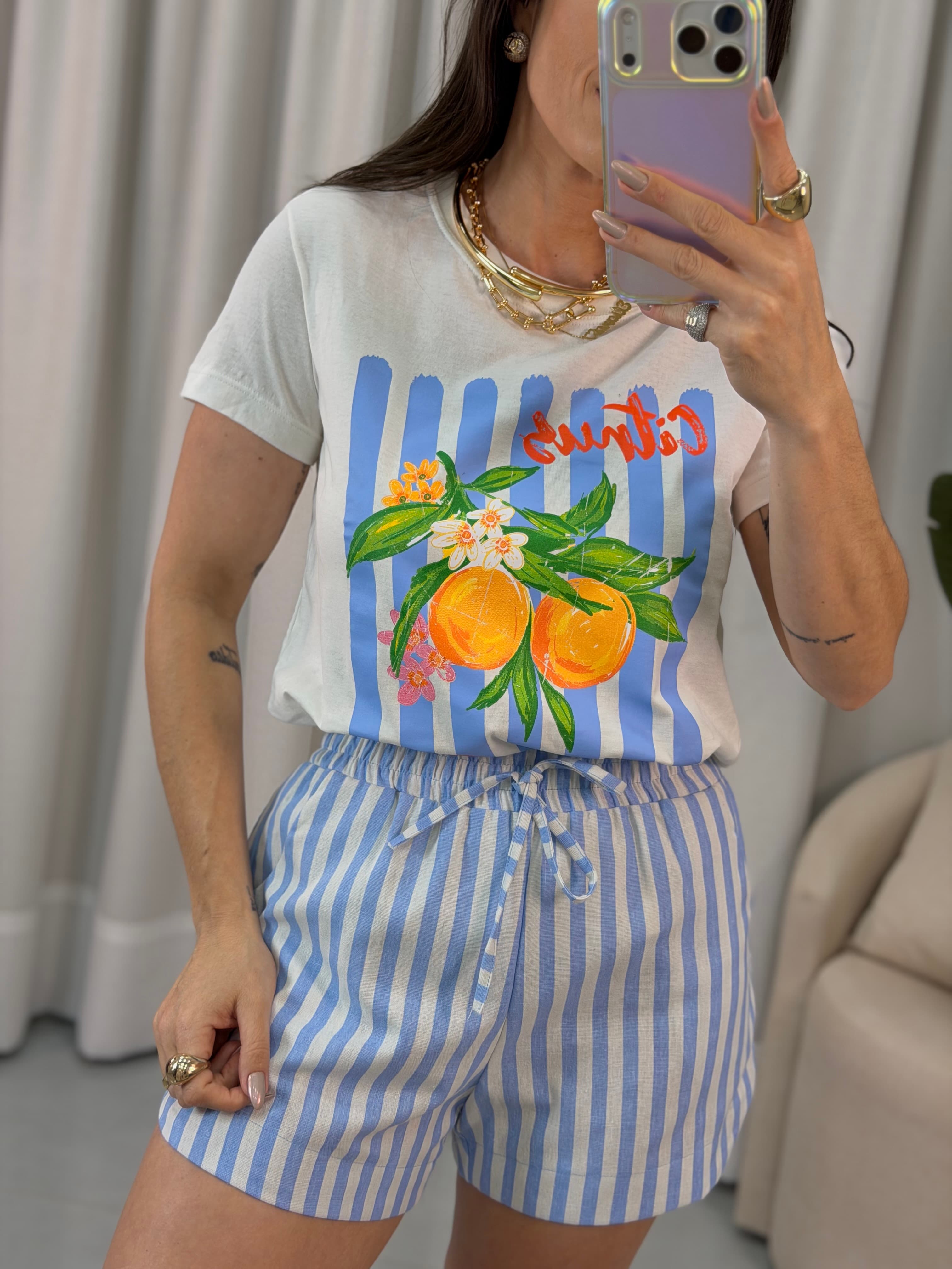 SHORT LINHO LISTRA