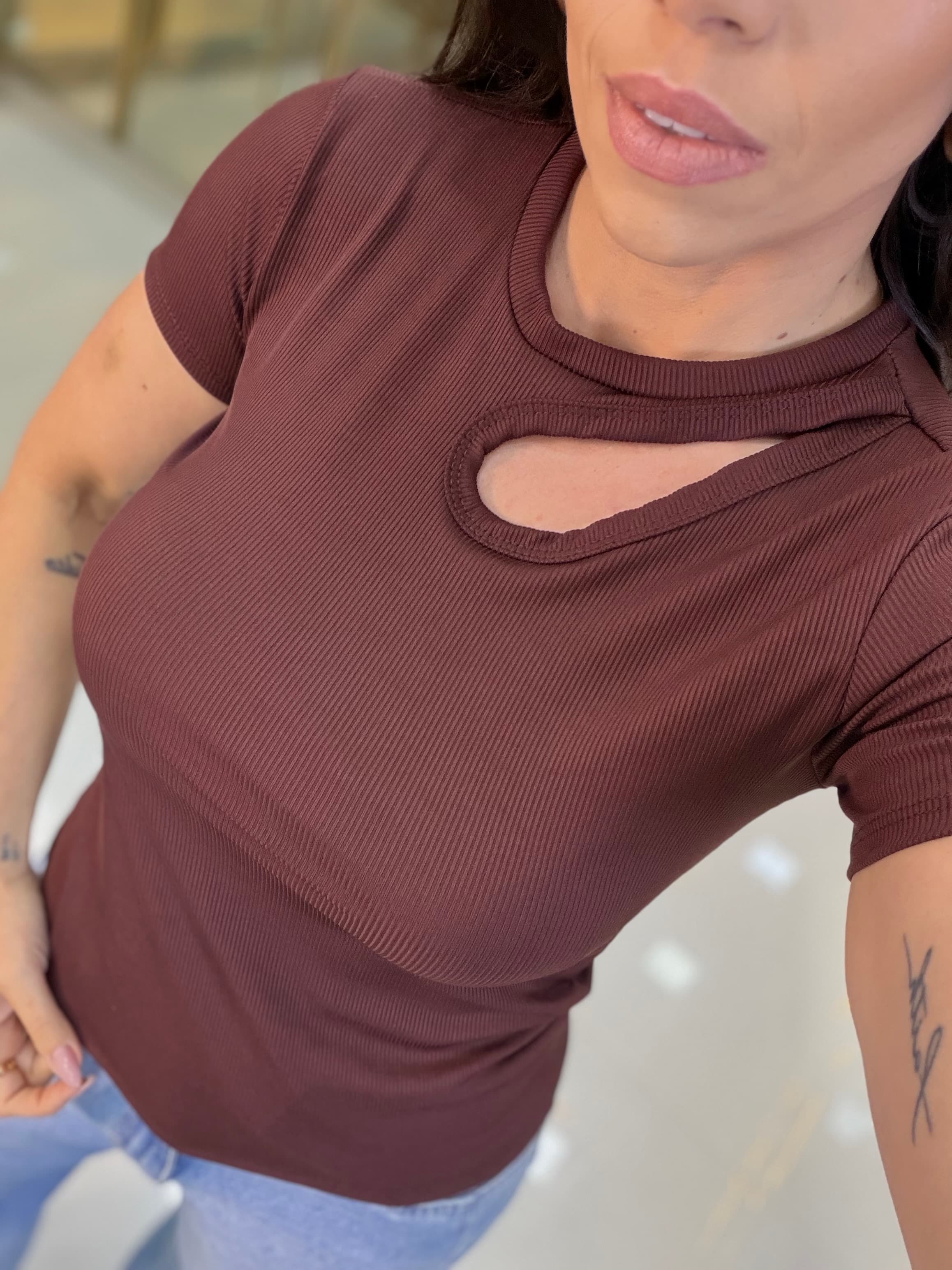 BLUSA CANELADA