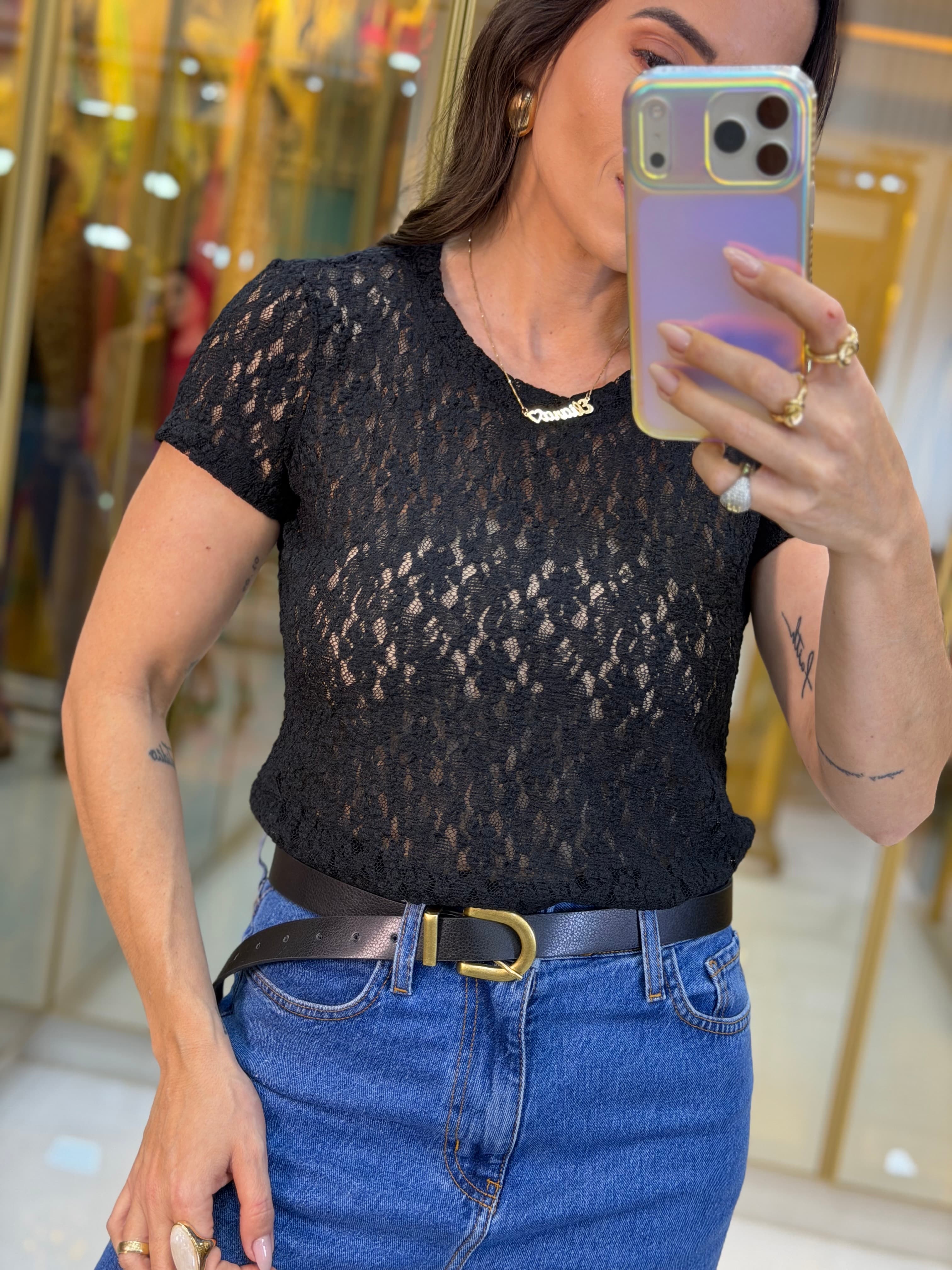 BLUSA RENDA PRETA