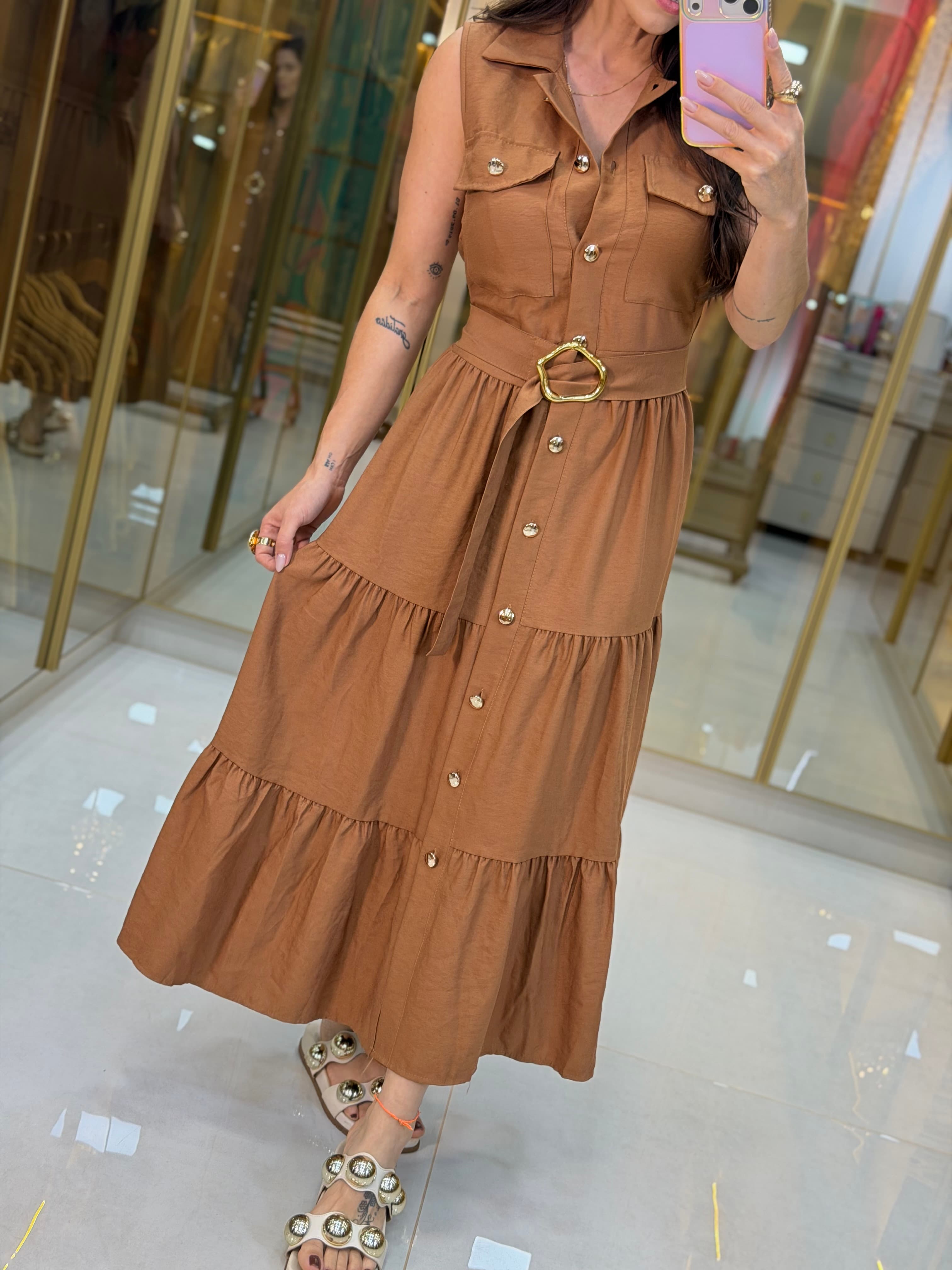 VESTIDO BOTÃO