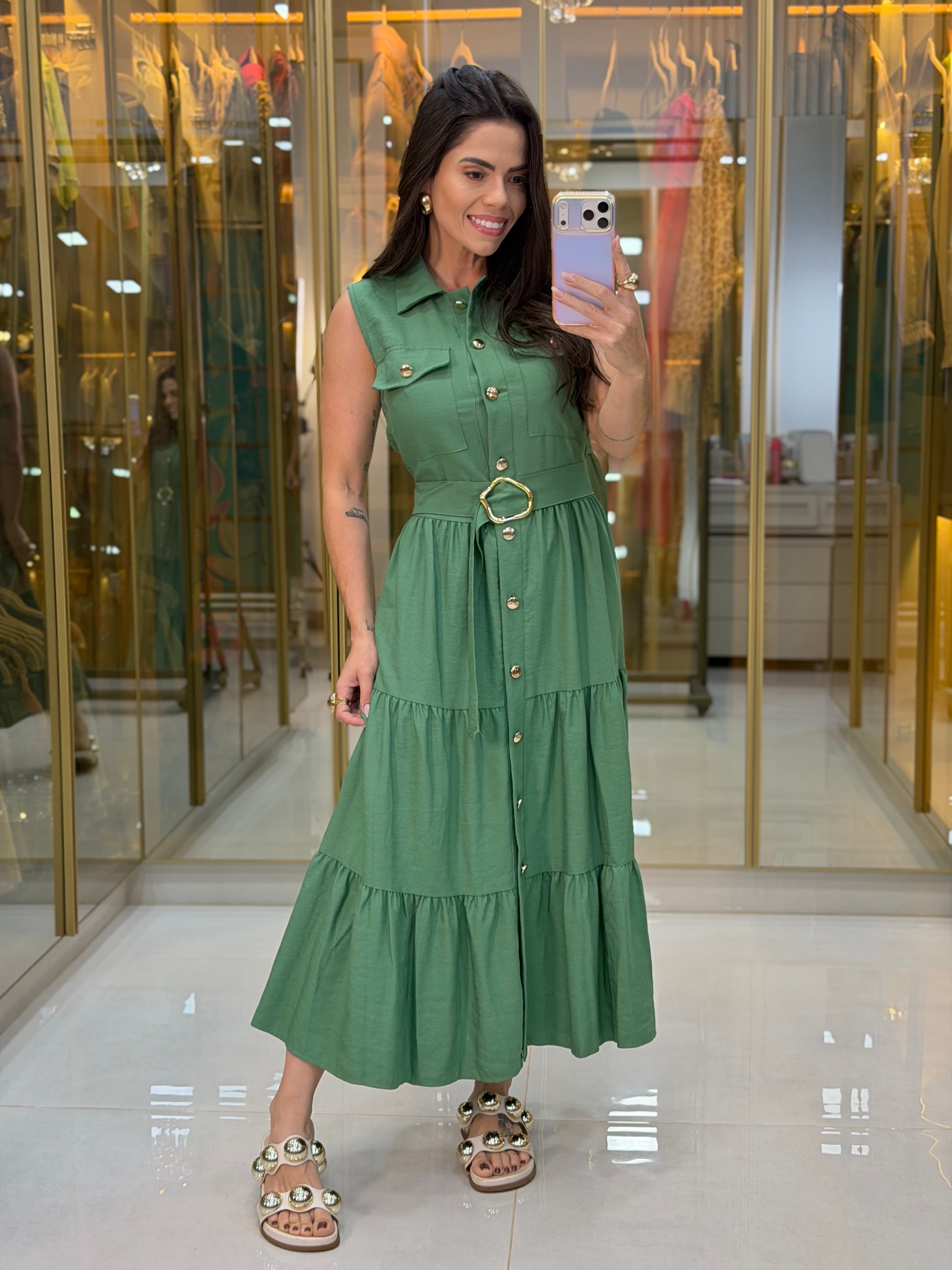 VESTIDO BOTÃO