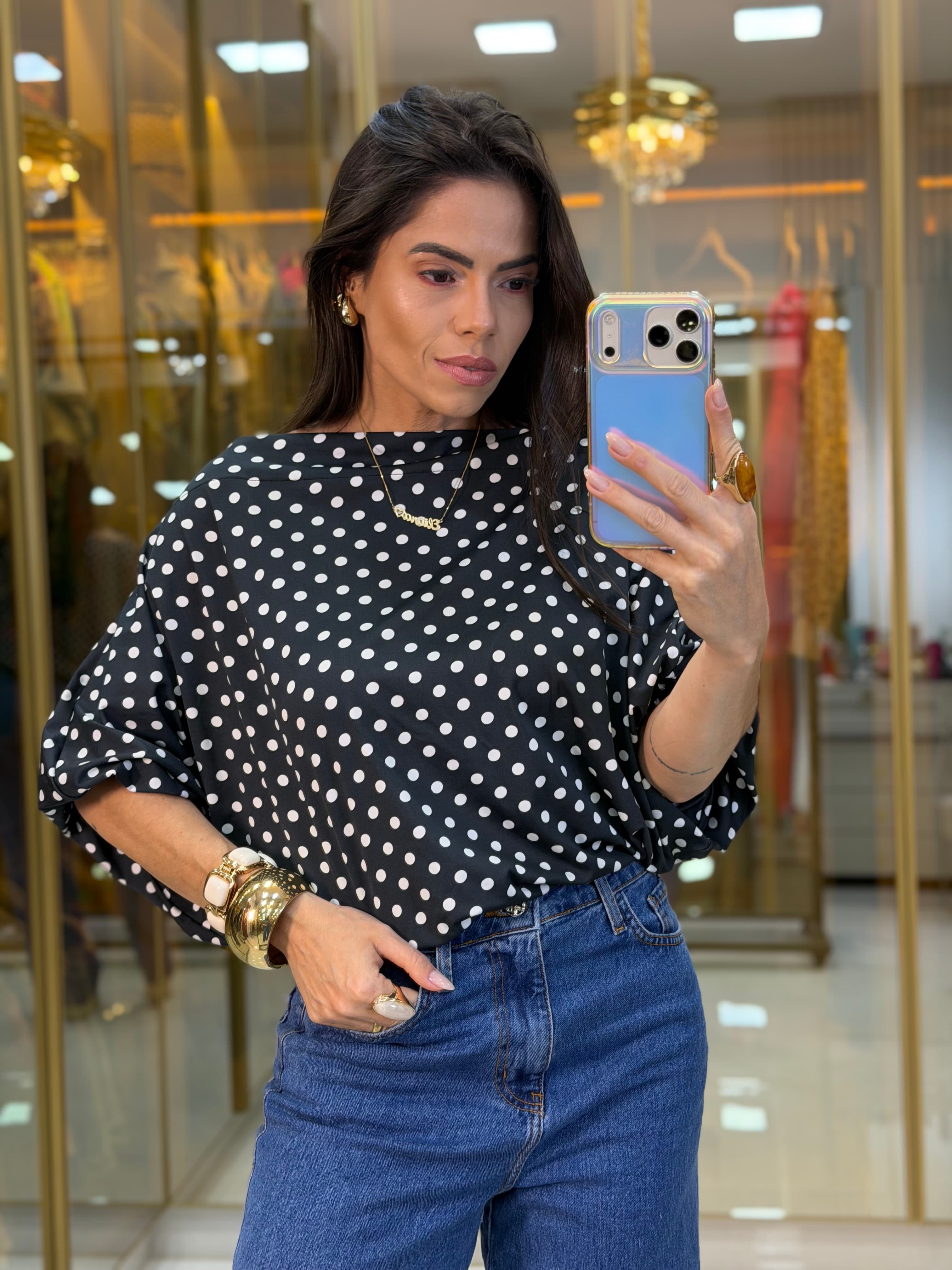 BLUSA POLIAMIDA OMBRO A OMBRO