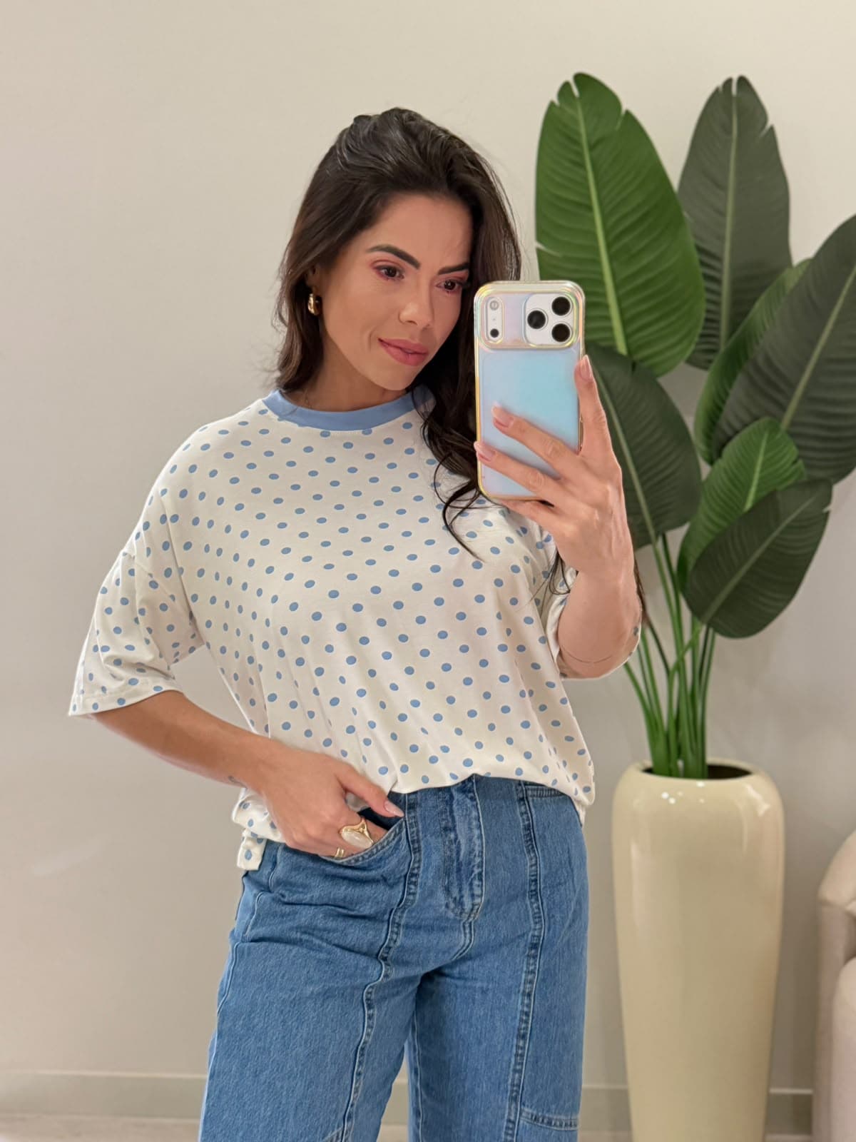 BLUSA POÁ AZUL BEBÊ