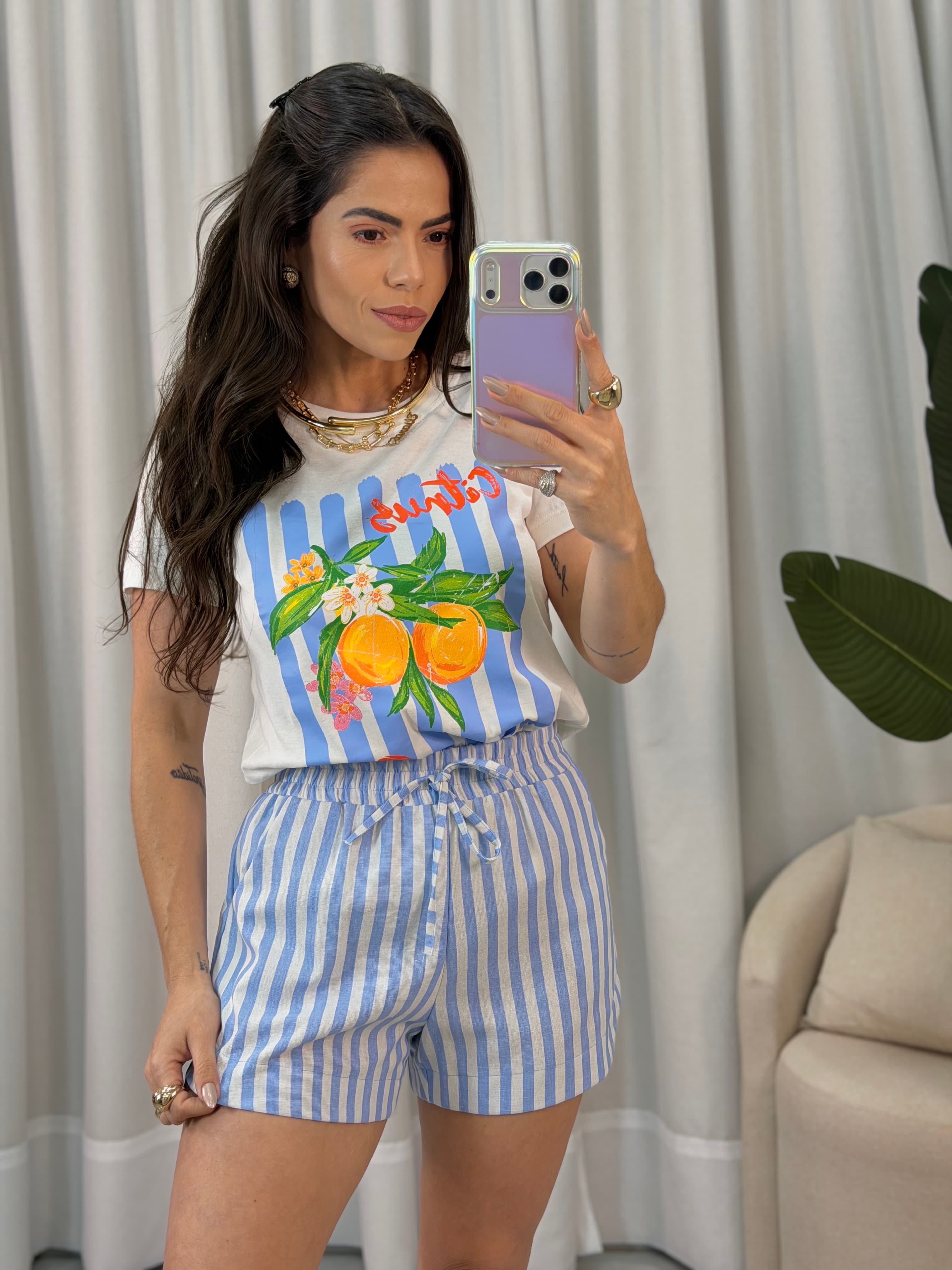 SHORT LINHO LISTRA