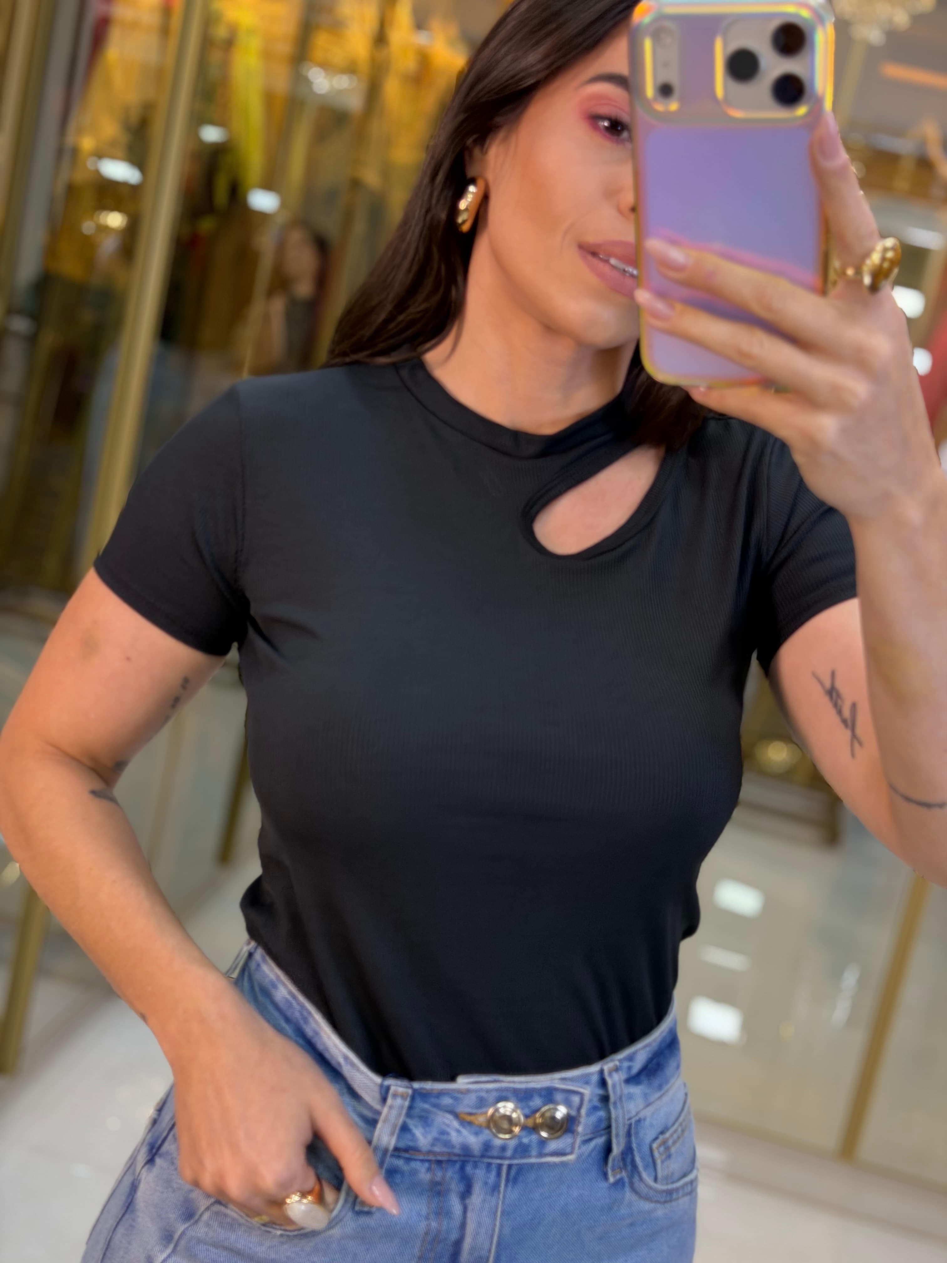 BLUSA CANELADA