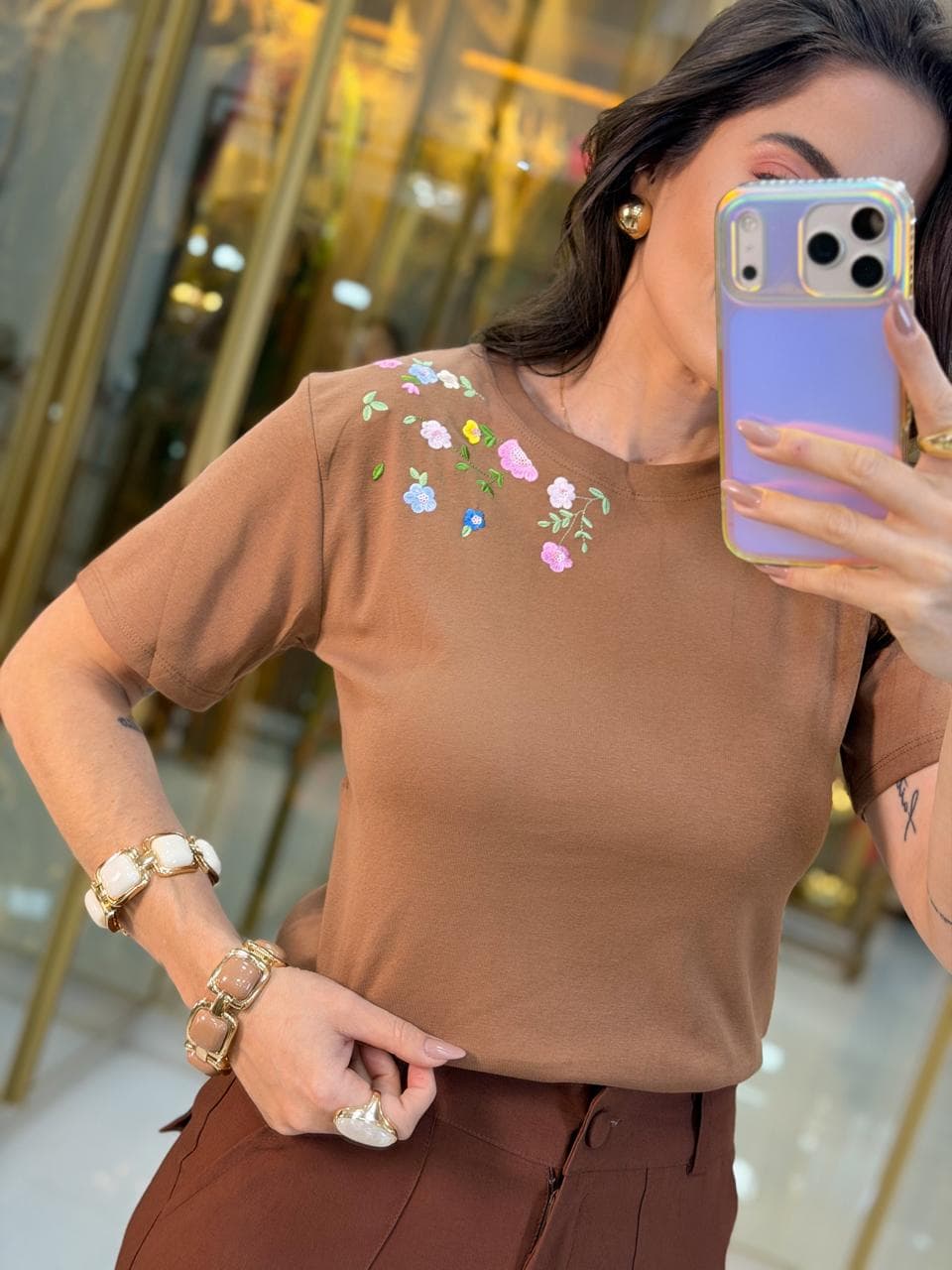 BLUSA BORDADA FLOR