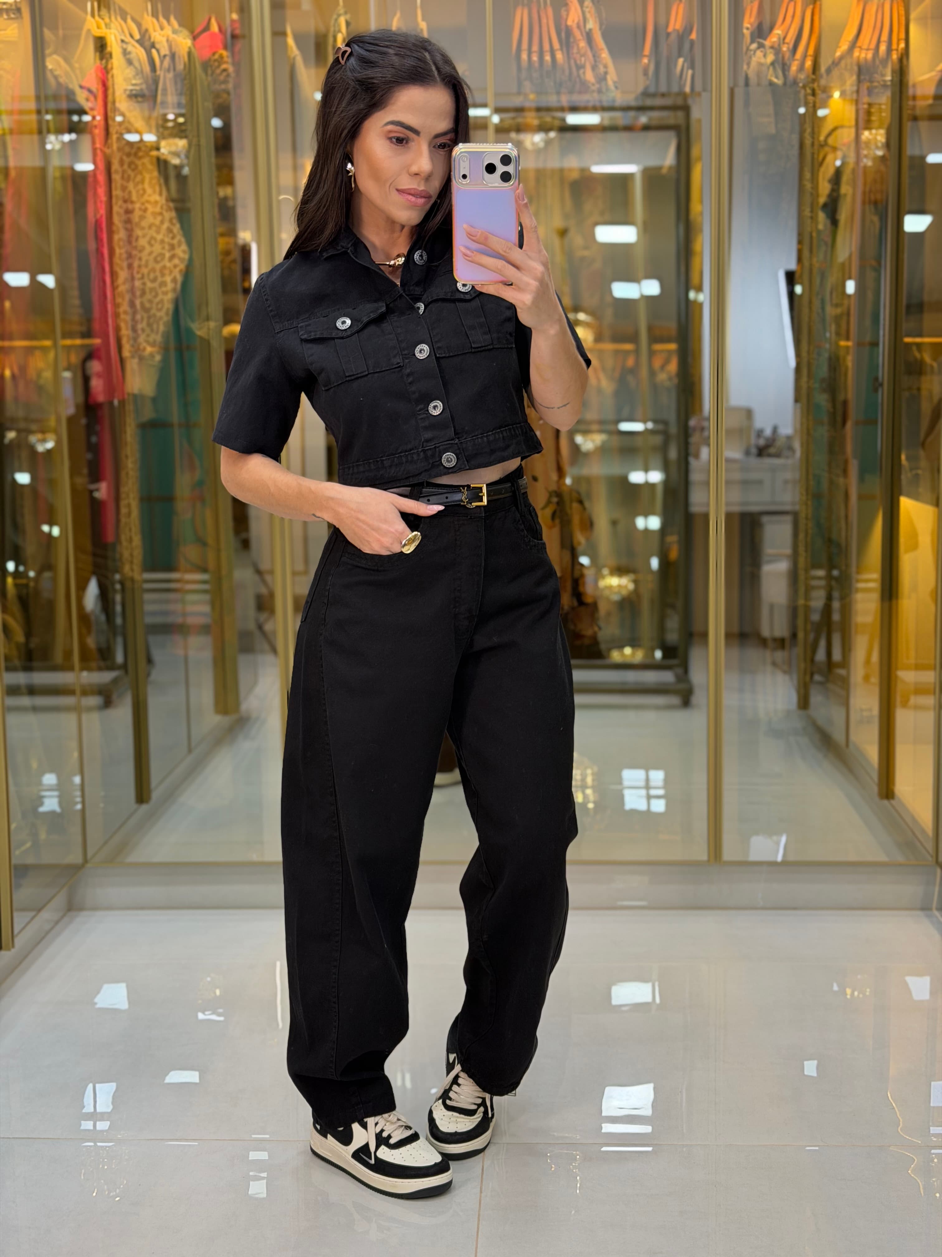 CONJUNTO JEANS PRETO